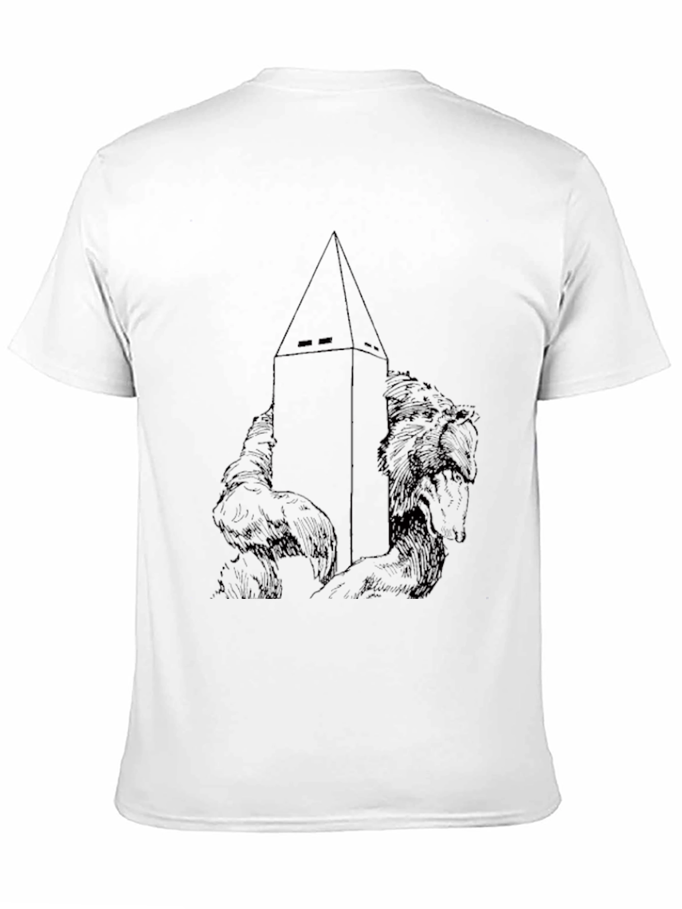 Black Tower and Wolves Graphic T-Shirt - Black view 11