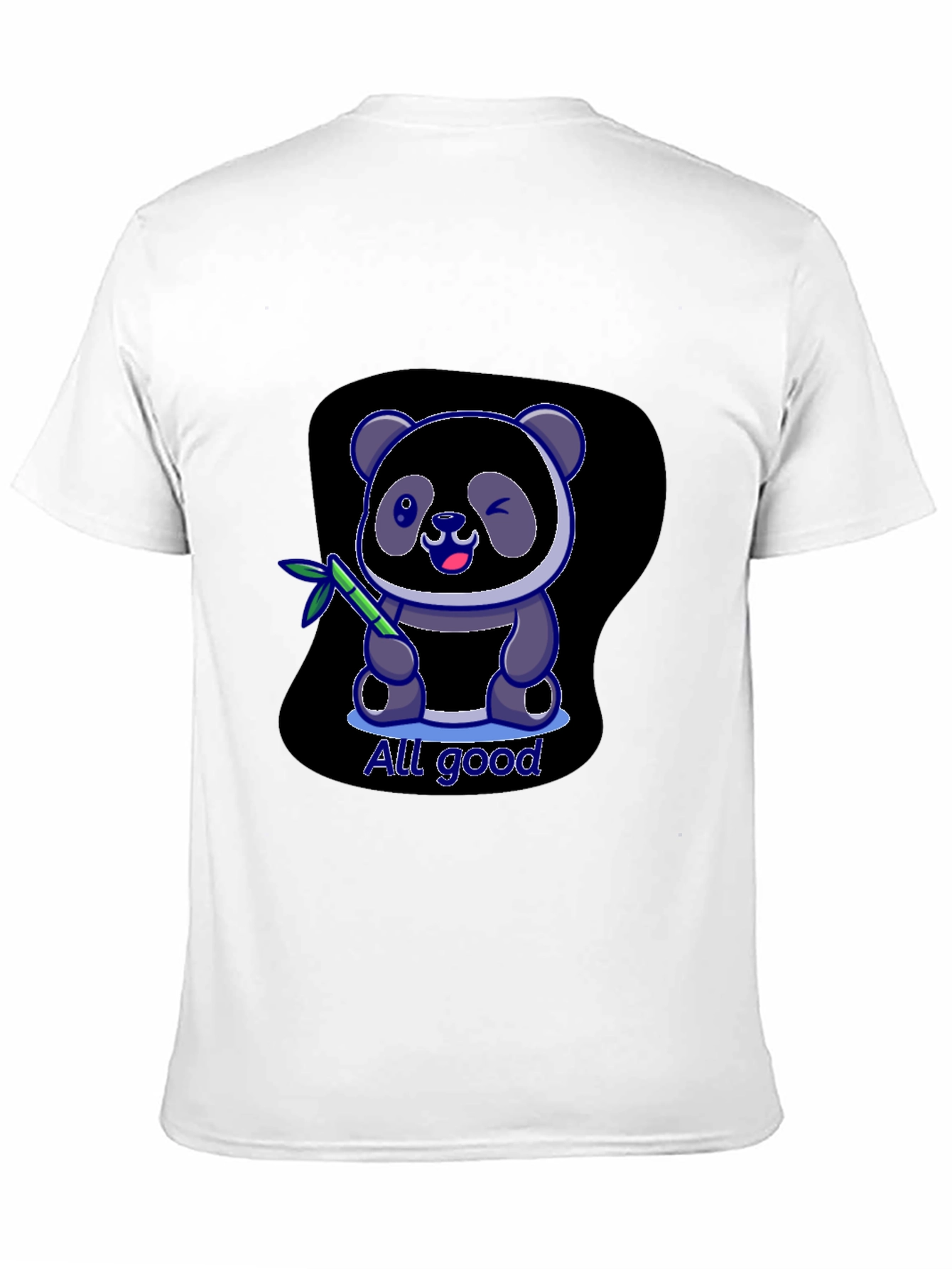 Black All Good Panda T-Shirt - Soft Cotton Blend view 11