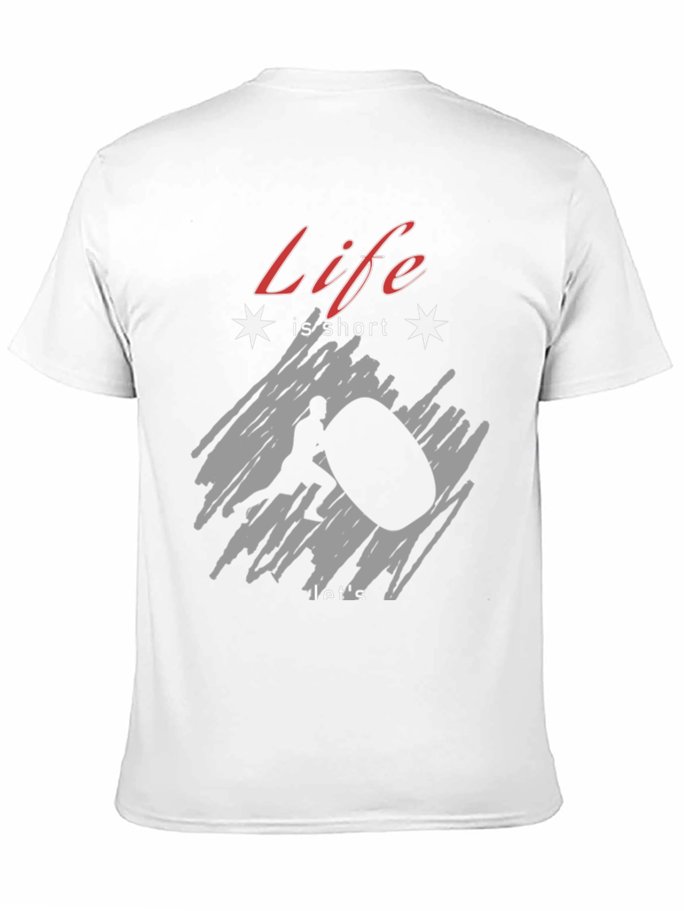 Black Life is Short Atlas Stone T-Shirt - Black view 11