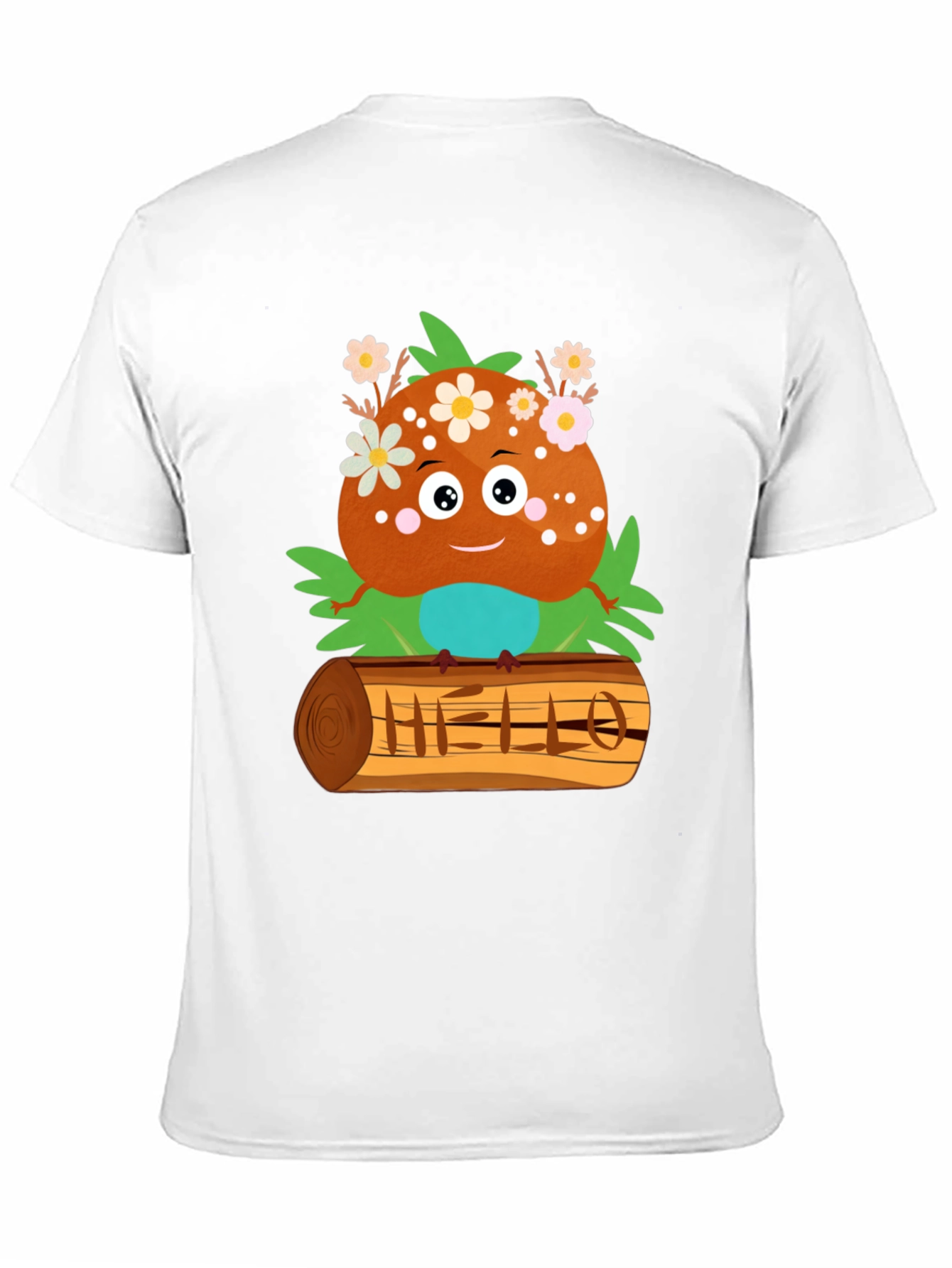 Black Cute Cartoon Character Print T-Shirt view 11