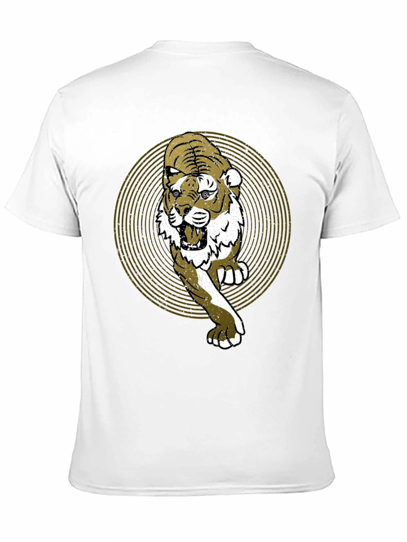 Black Tiger Graphic Print Black T-Shirt view 11