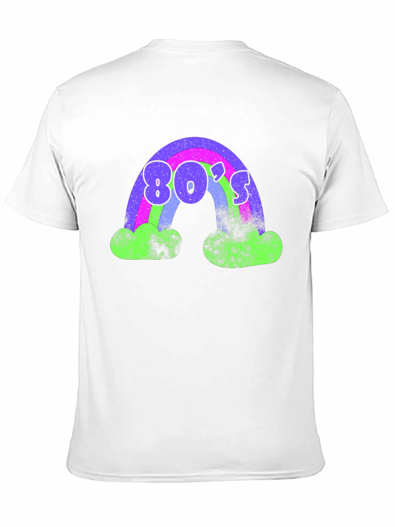 Black Retro 80's Rainbow T-Shirt view 11