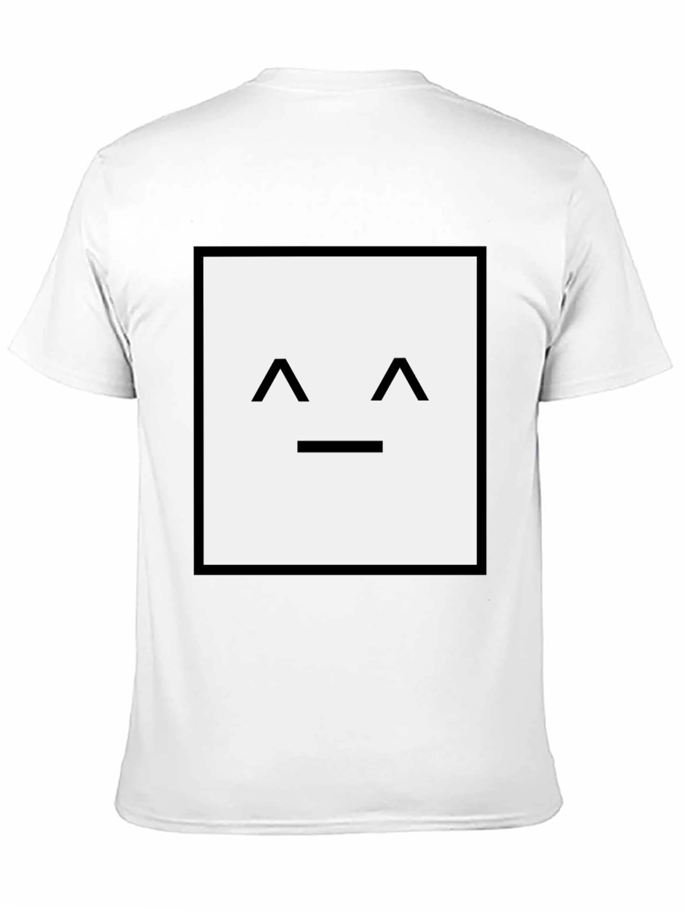 Black Minimalist Face Graphic Tee - Black Soft Cotton view 11