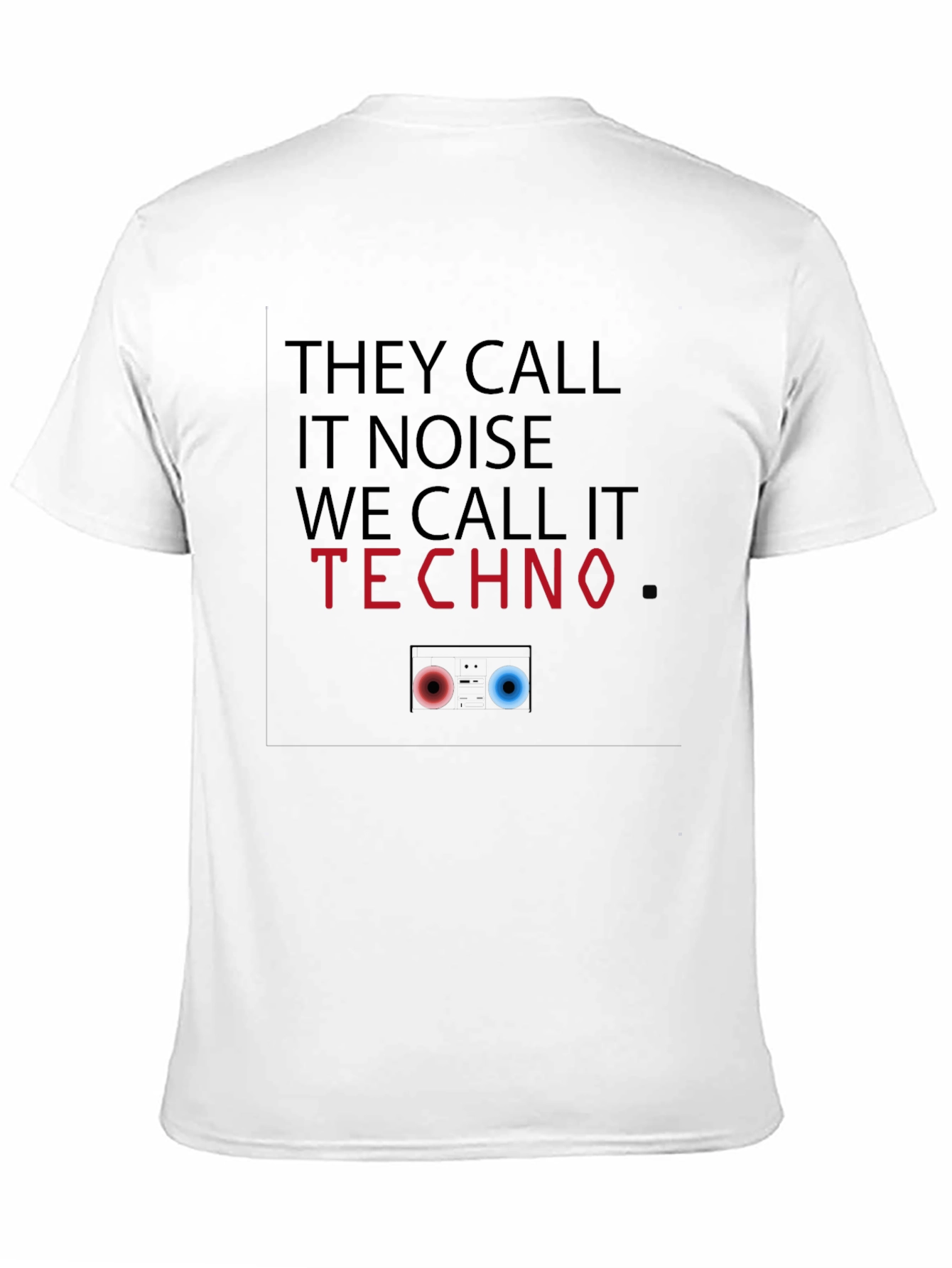 Black Techno Music Graphic T-Shirt view 11