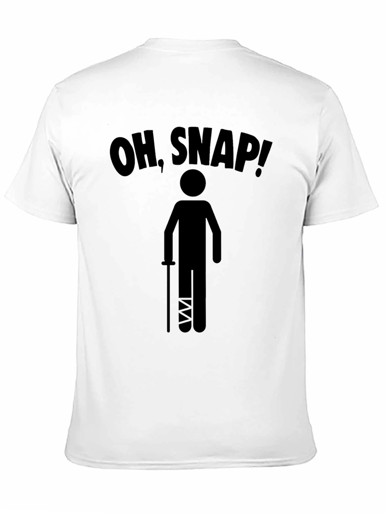 Black Oh, Snap! Broken Leg Humor T-Shirt view 11