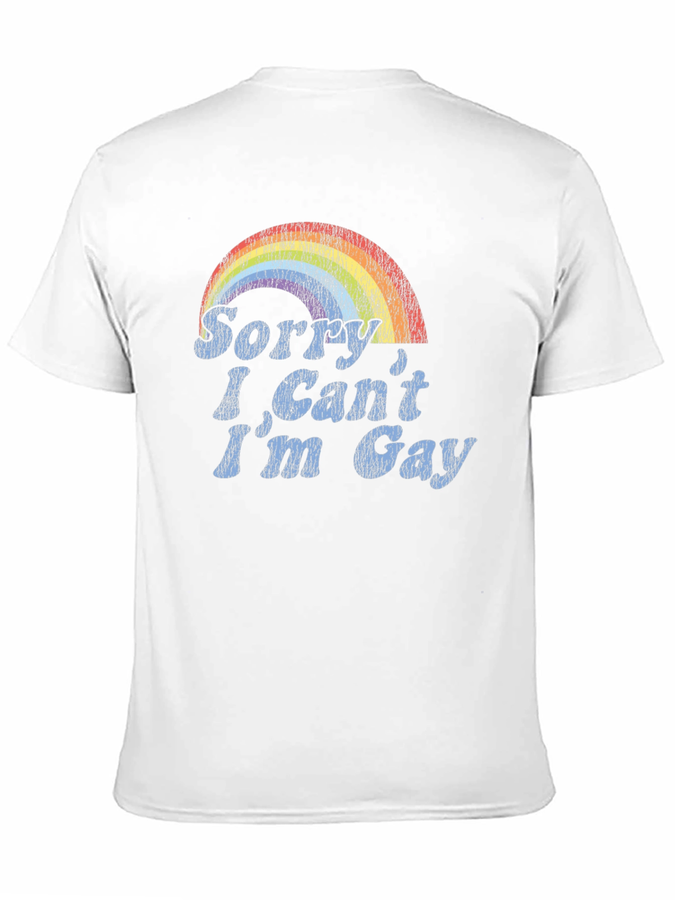 Black Sorry I Can't I'm Gay Rainbow Graphic Tee view 11