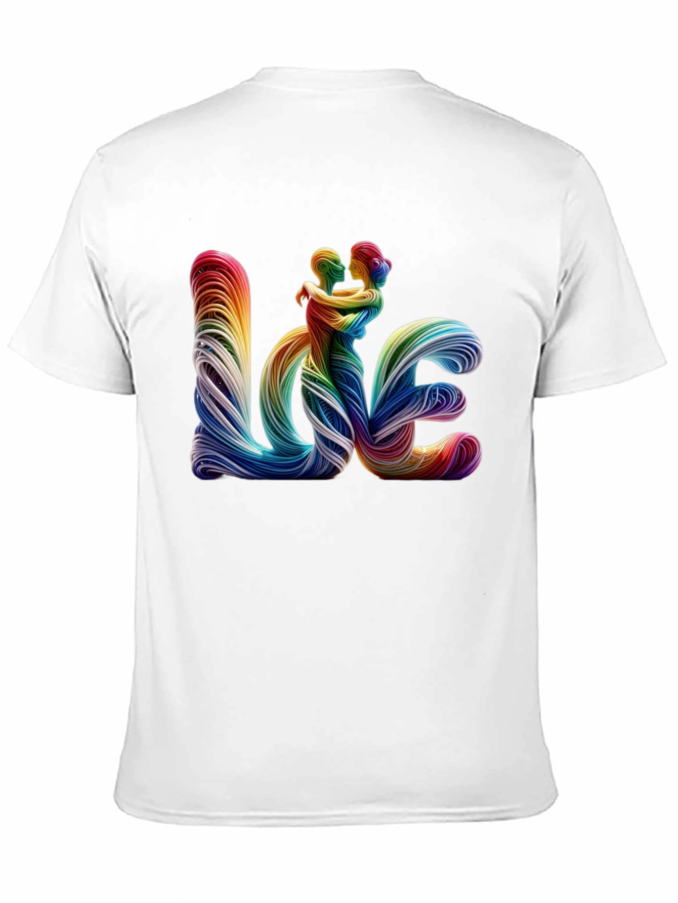 Black Rainbow LOVE Graphic Tee - LGBTQ Pride Shirt view 11