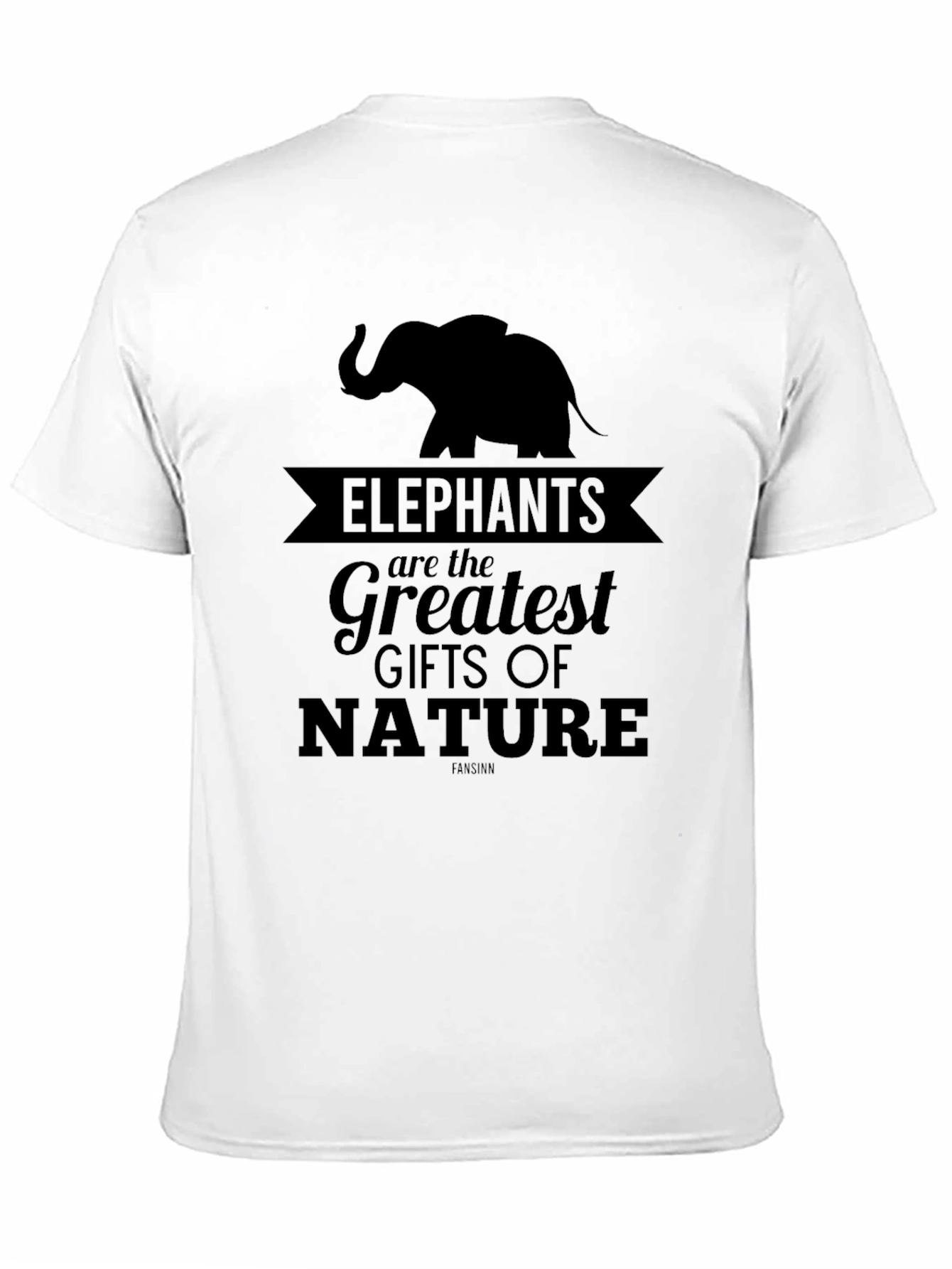 Black Elephant Nature Graphic Tee - Men's Black T-Shirt view 11