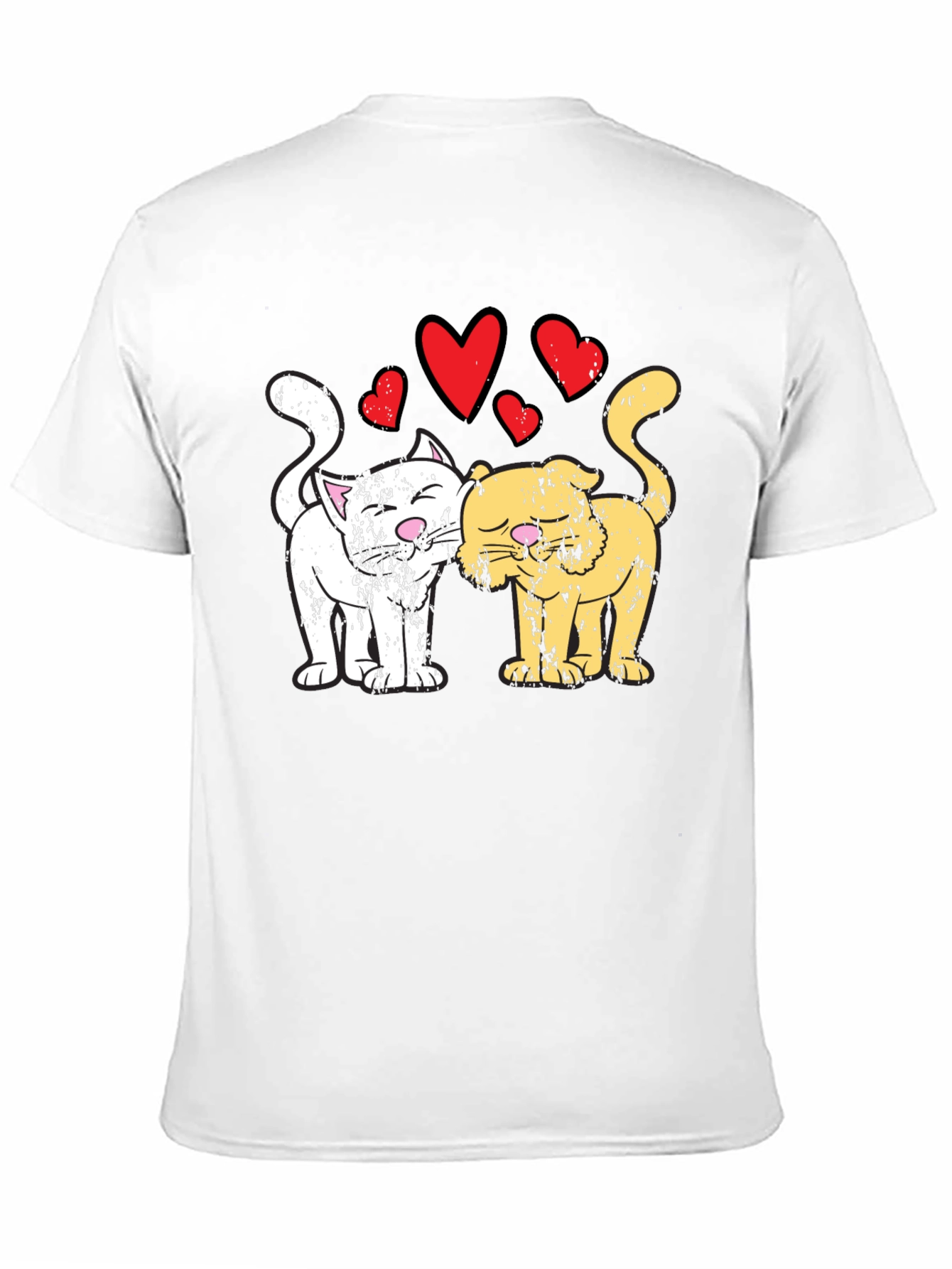 Black Cats in Love T-Shirt Black view 11