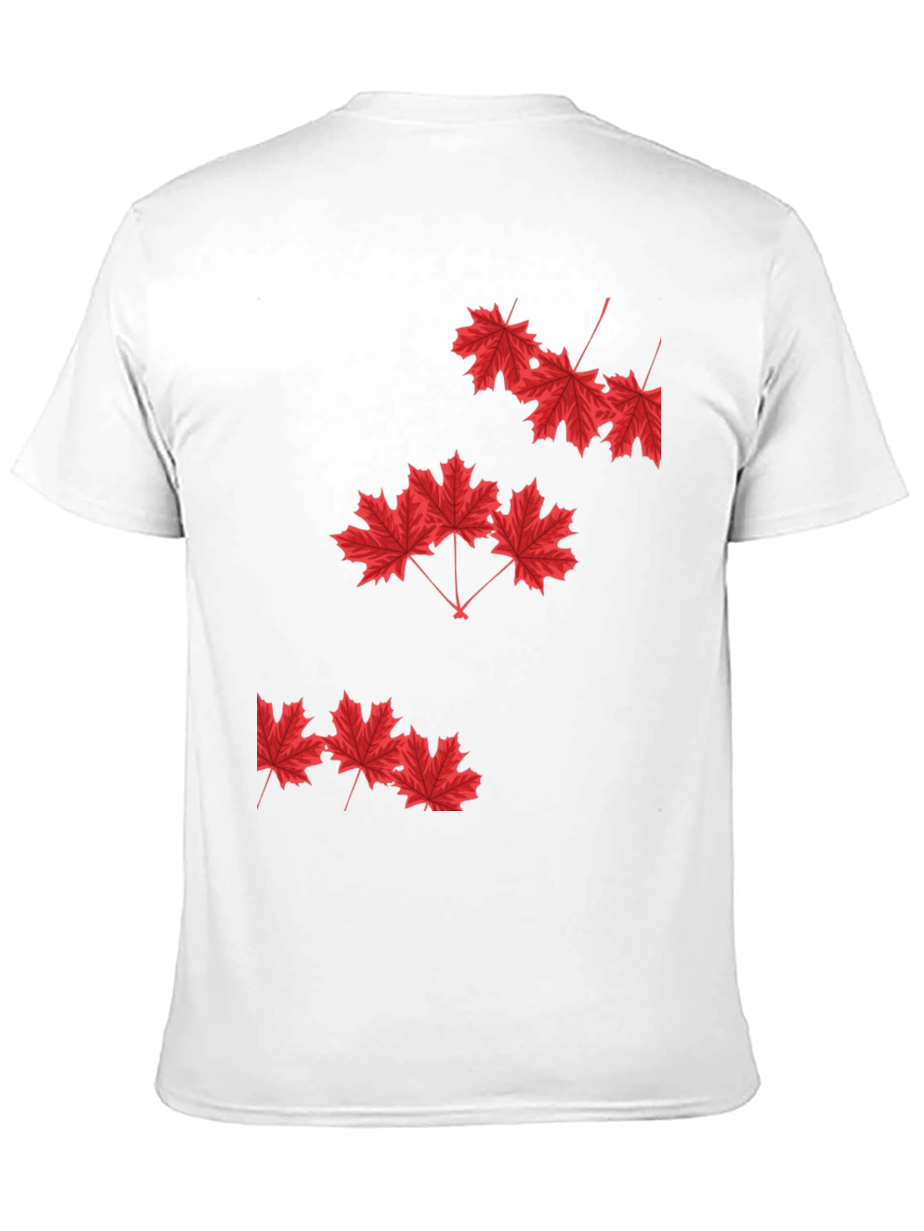 Black Maple Leaf Graphic Print Black T-Shirt view 11