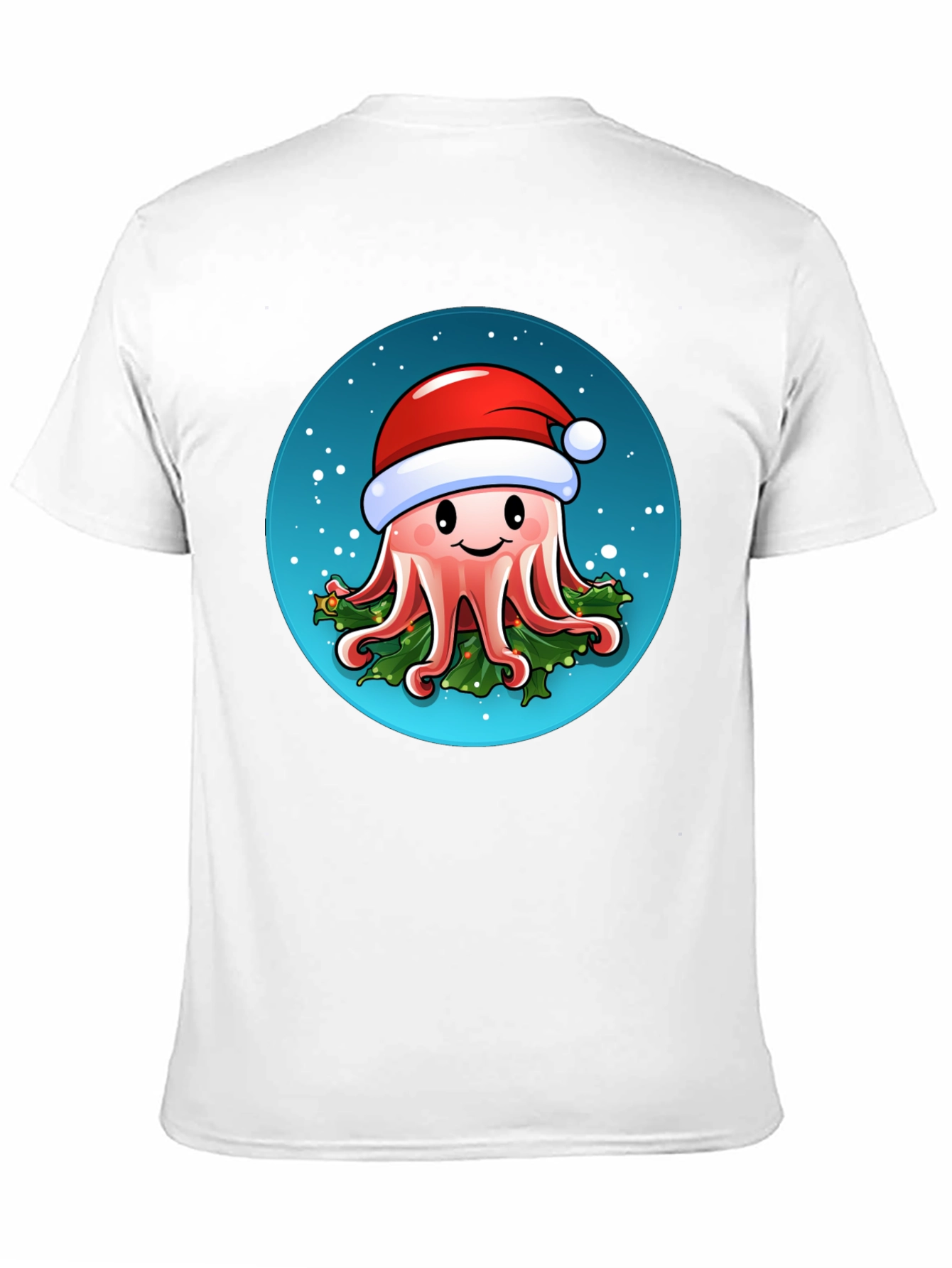 Black Festive Octopus T-Shirt - Holiday Sea Creature Tee view 11