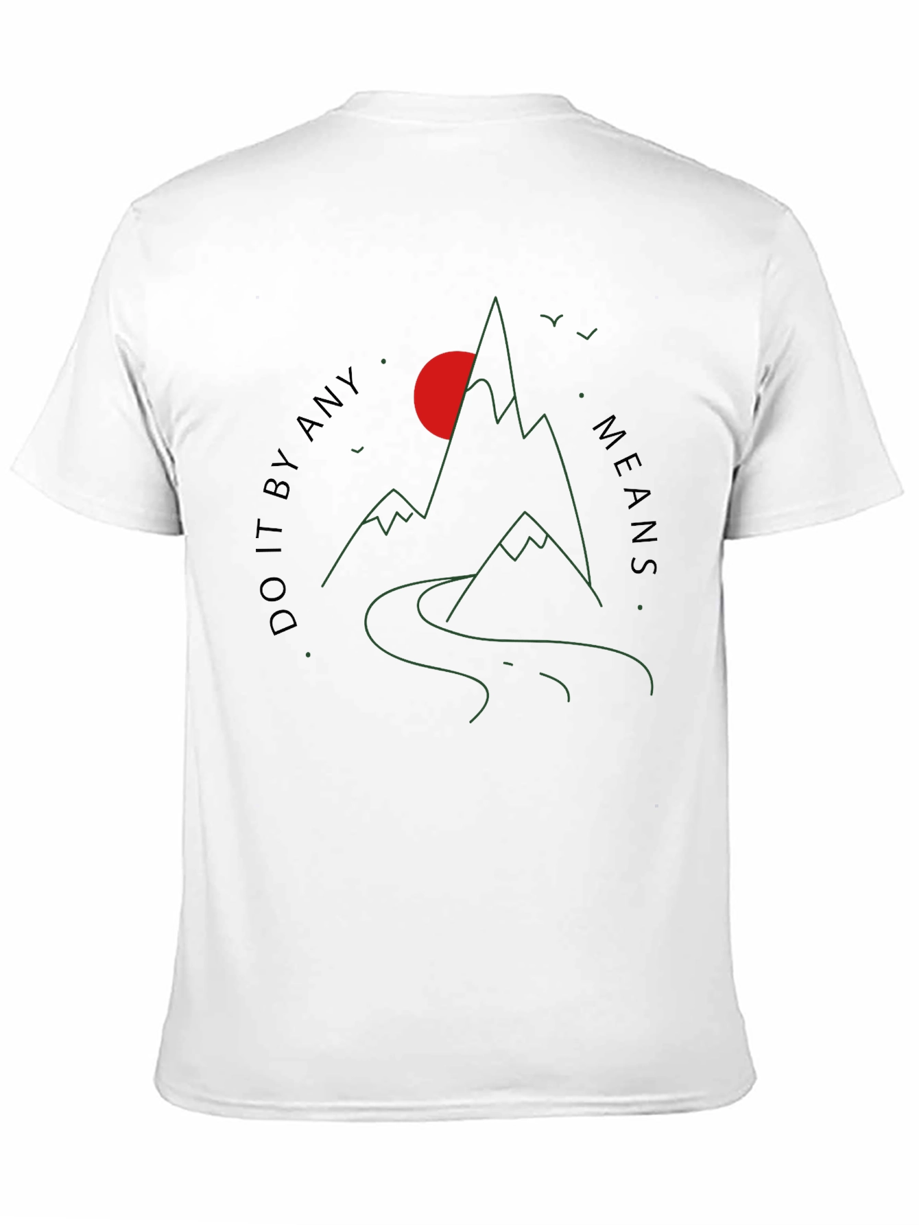 Black Minimalist Mountain Graphic Tee - Do It By Any Means view 11