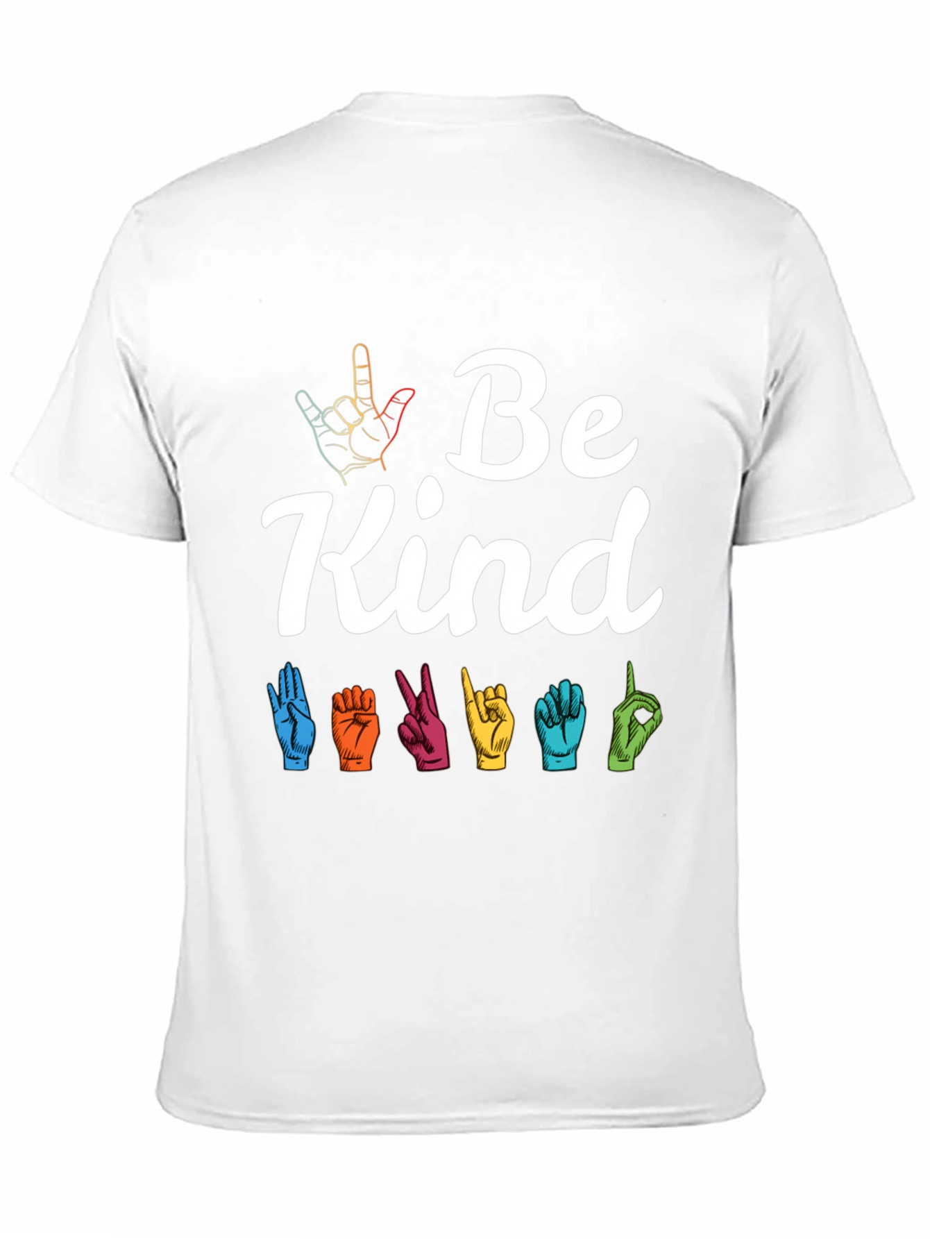 Black Be Kind Sign Language Graphic Tee view 11