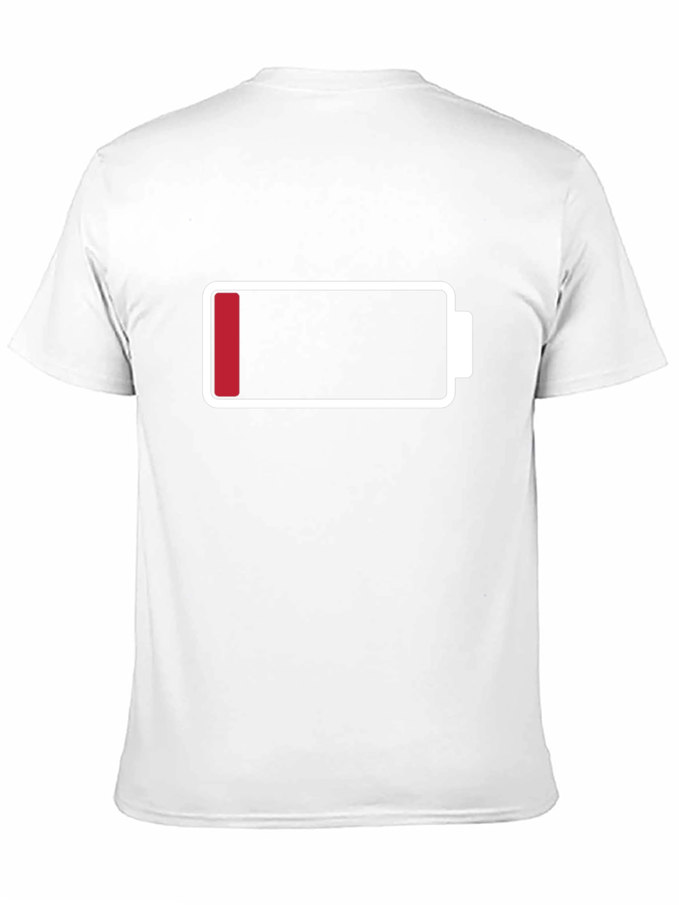 Black Low Battery Graphic Men's T-Shirt - Black Cotton Tee view 11