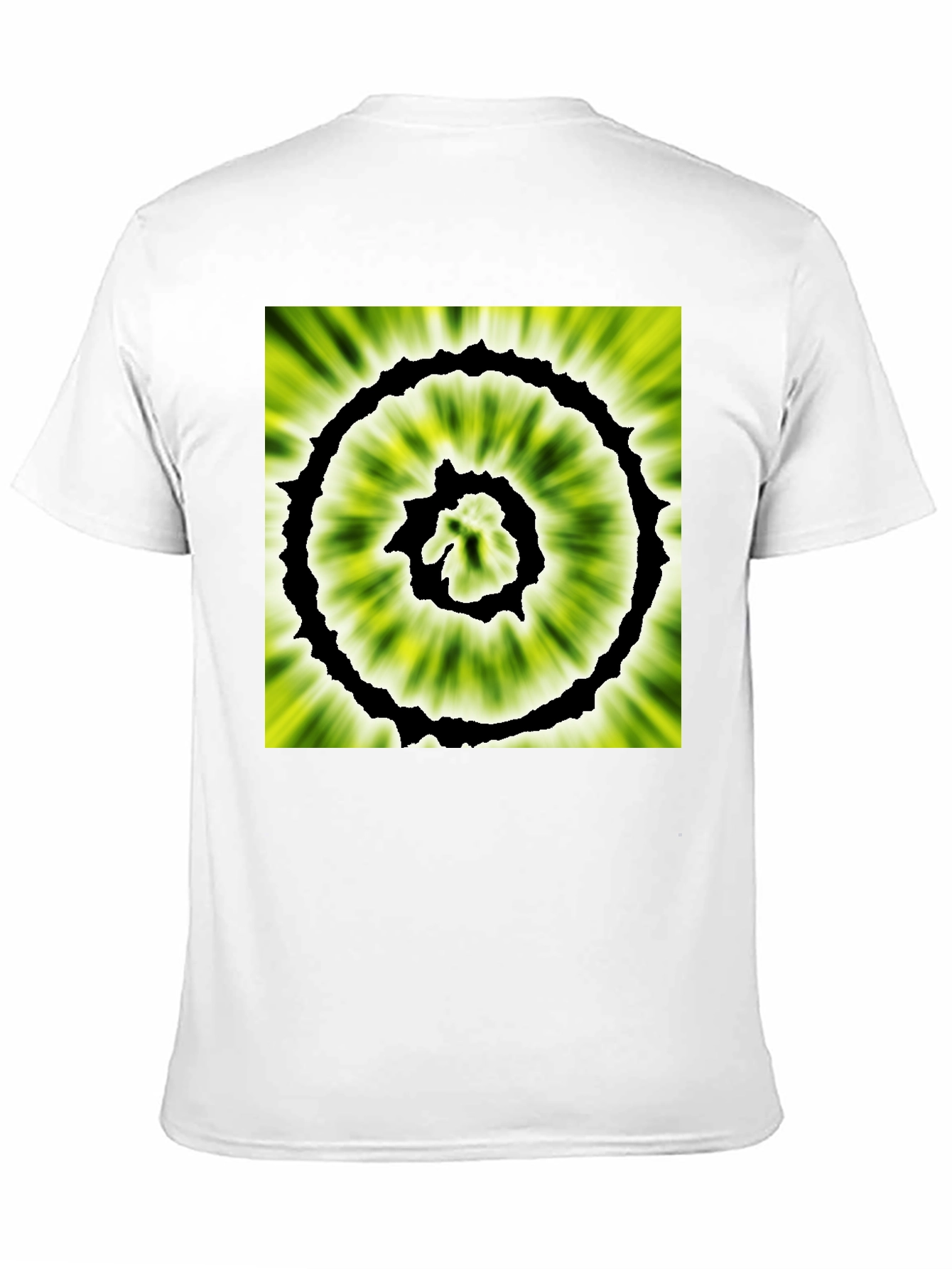 Black Abstract Spiral Graphic Black T-Shirt view 11
