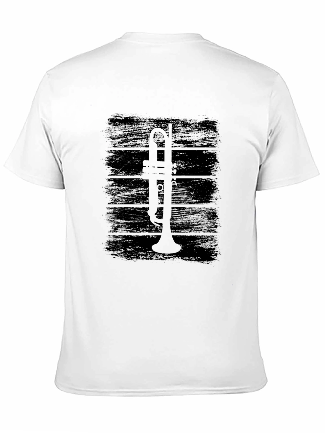 Black Trumpet Graphic Tee - Black Cotton T-Shirt view 11