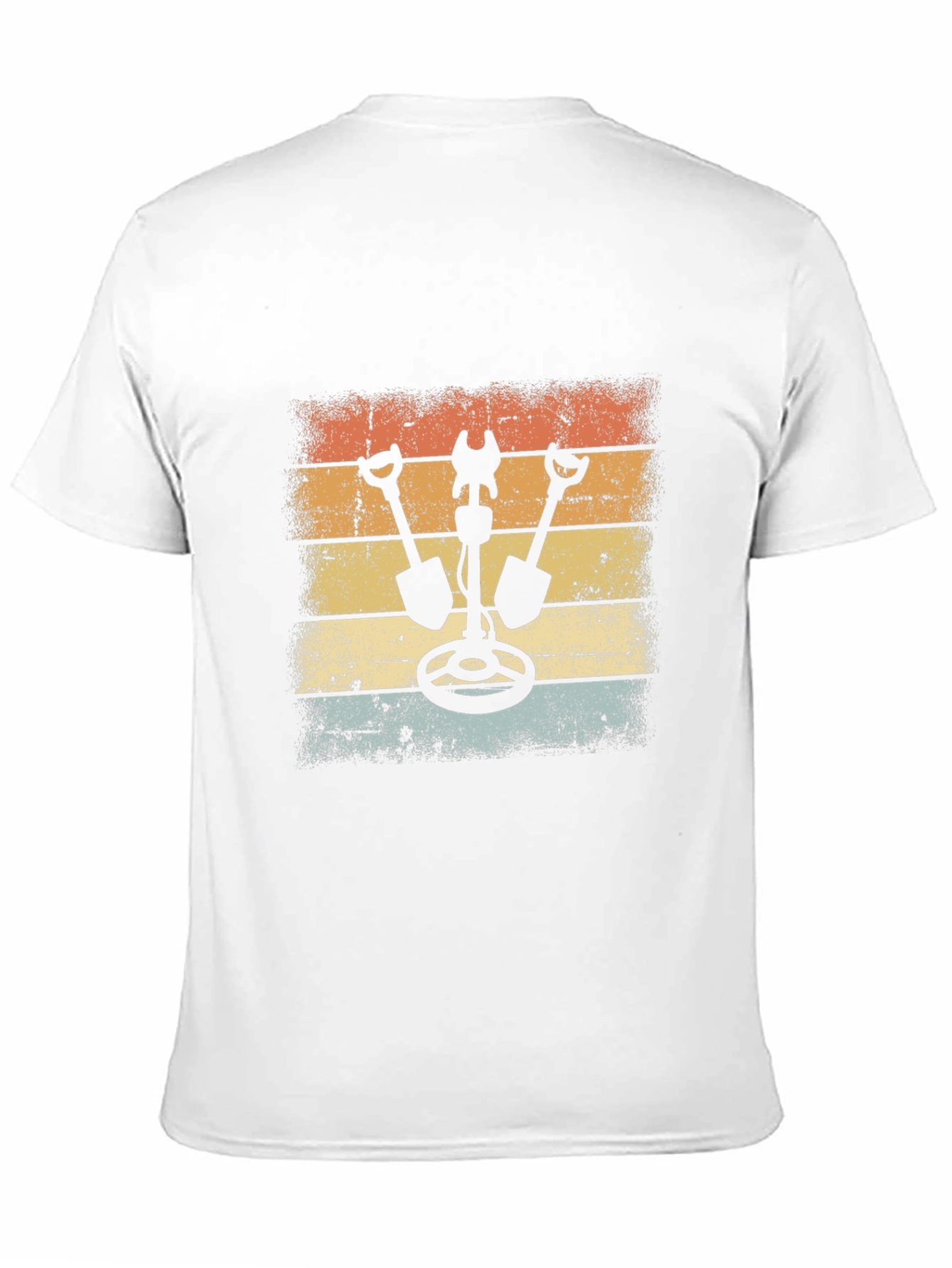 Black Retro Metal Detector T-Shirt - Treasure Hunting Tee view 11