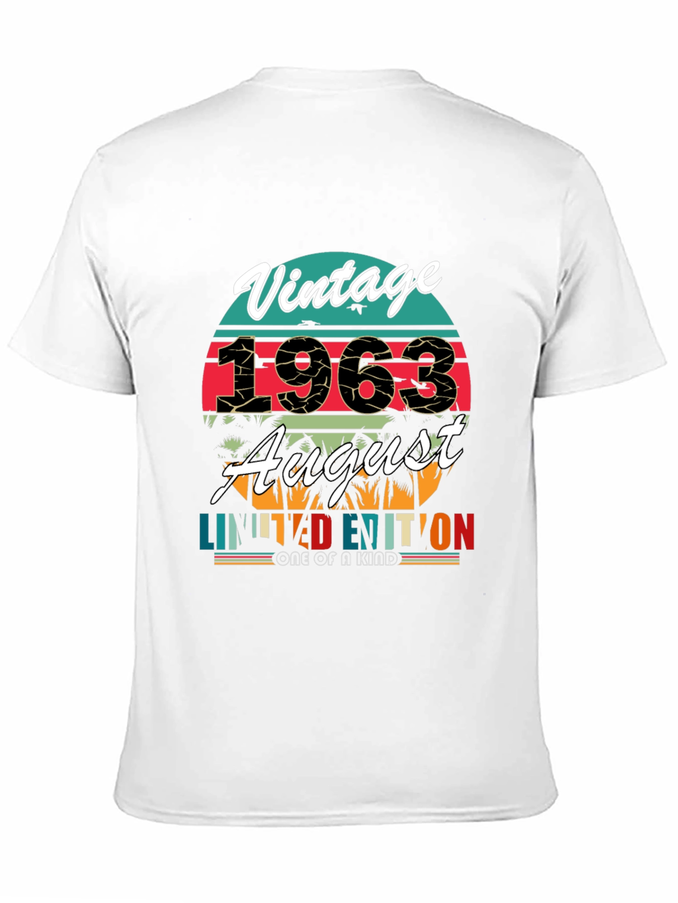 Black Vintage 1963 August Limited Edition T-Shirt view 11