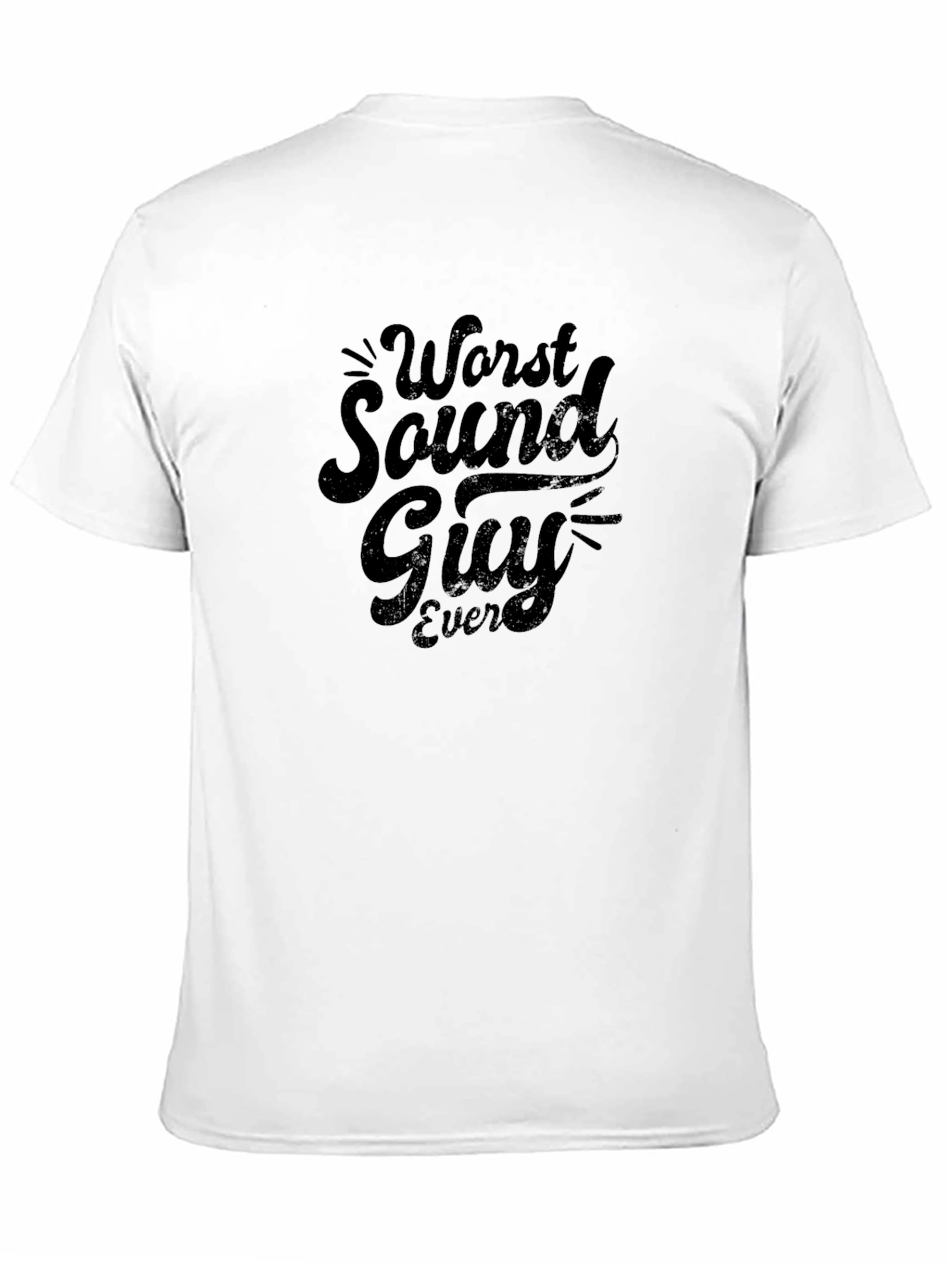 Black Worst Sound Guy Ever Black Graphic T-Shirt view 11