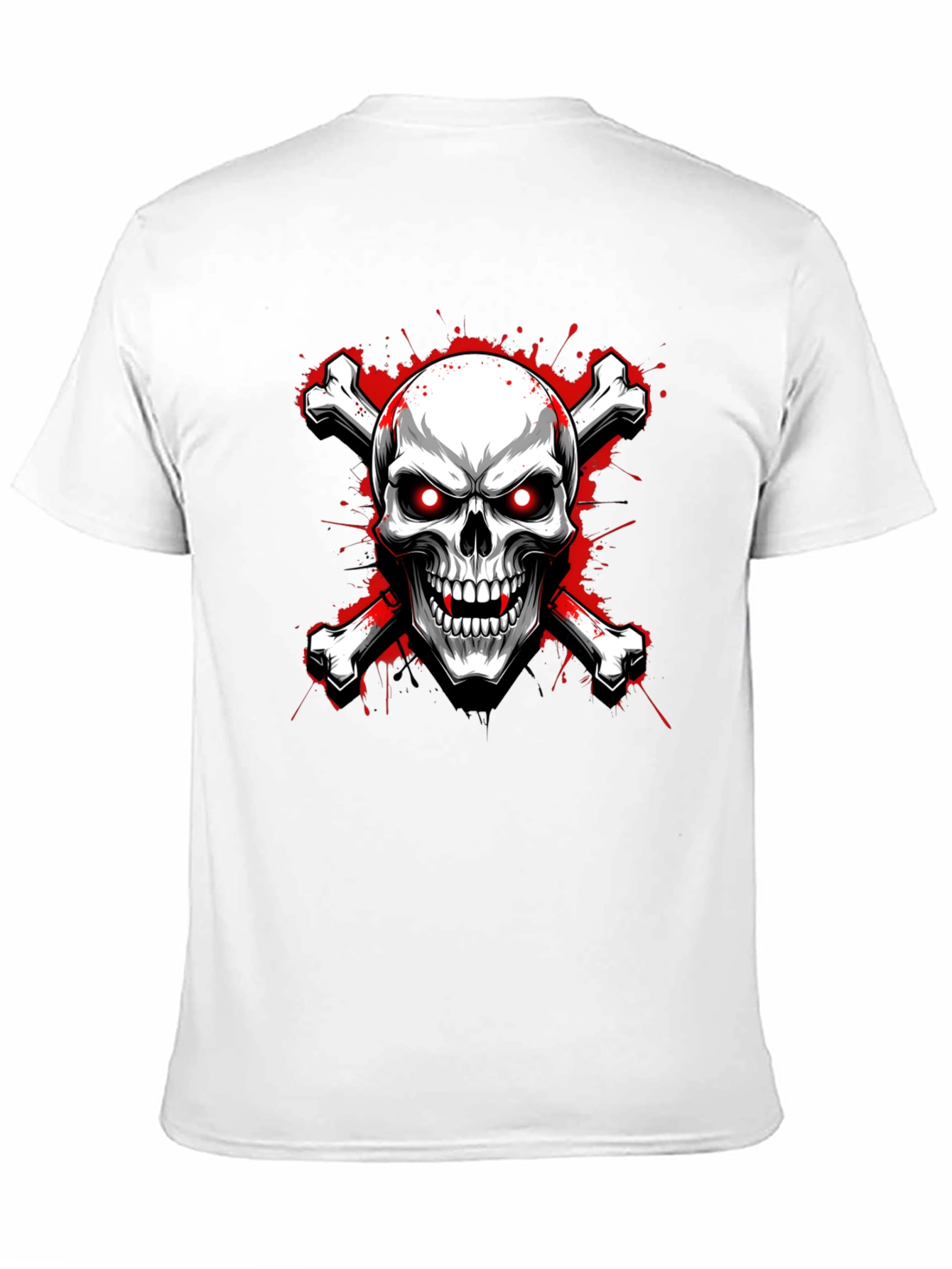 Black Skull and Crossbones Graphic Tee view 11