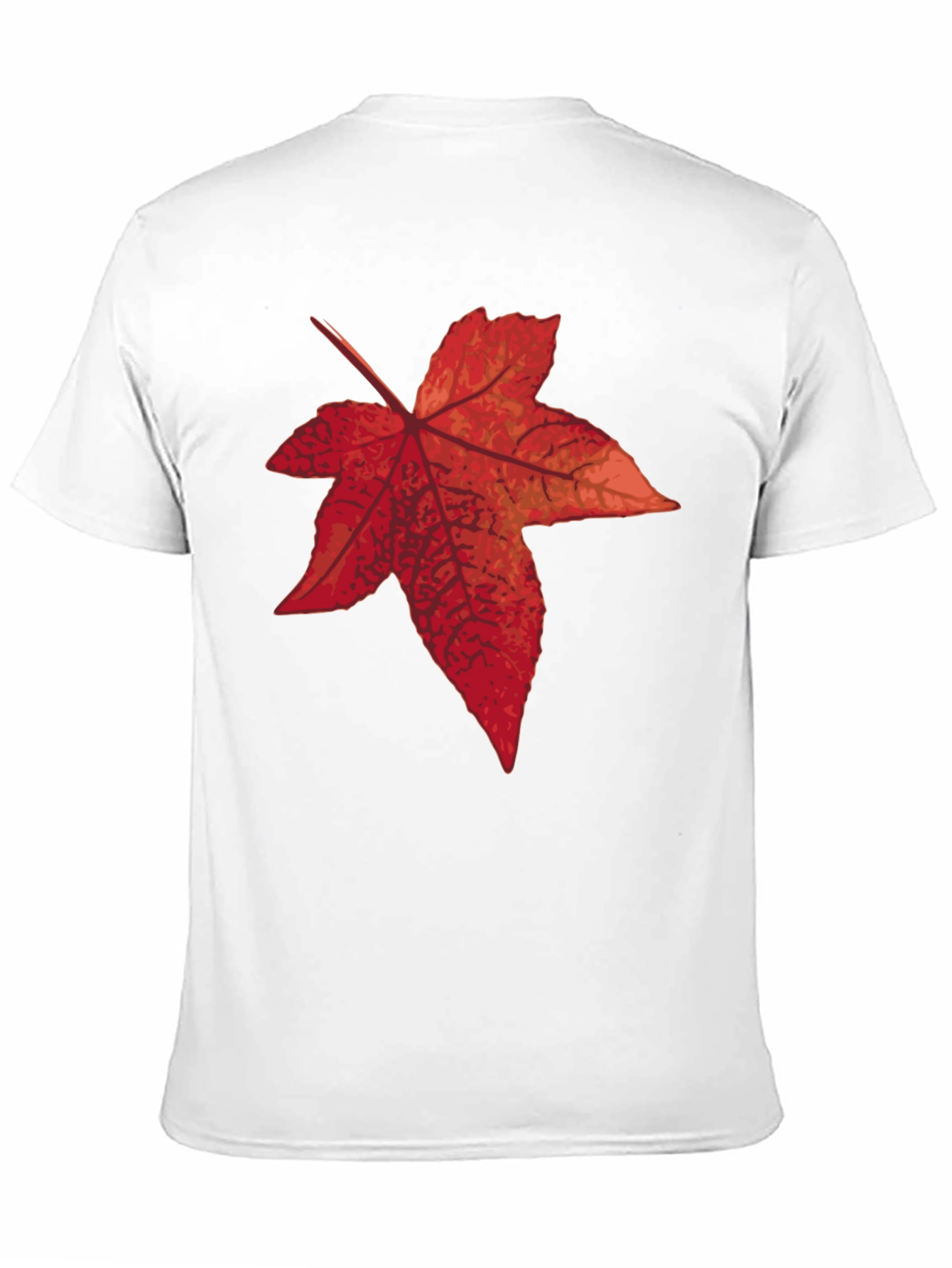 Black Autumn Leaf Graphic Tee - Black Cotton T-Shirt view 11