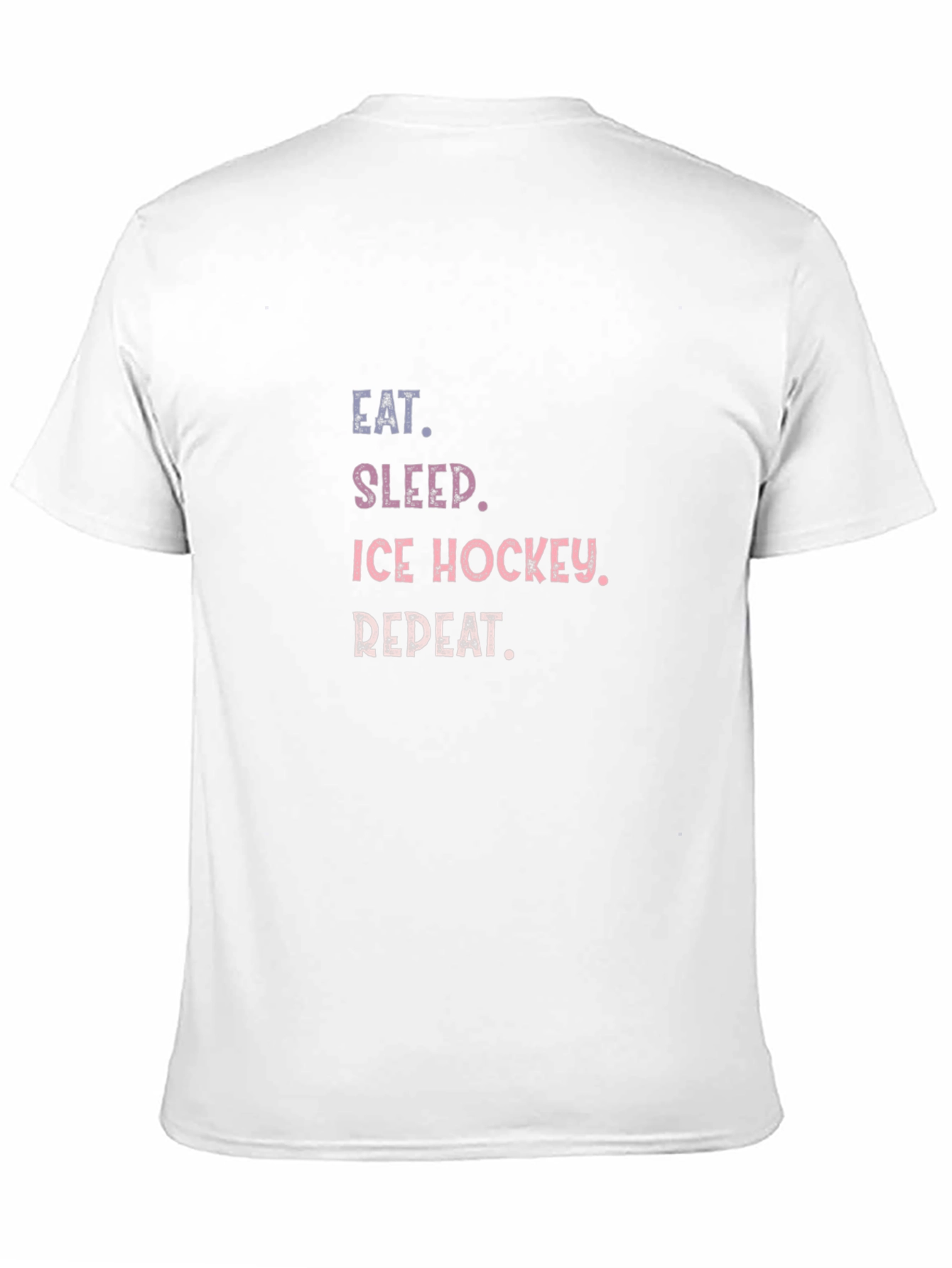 Black Eat Sleep Ice Hockey Repeat T-Shirt - Black view 11