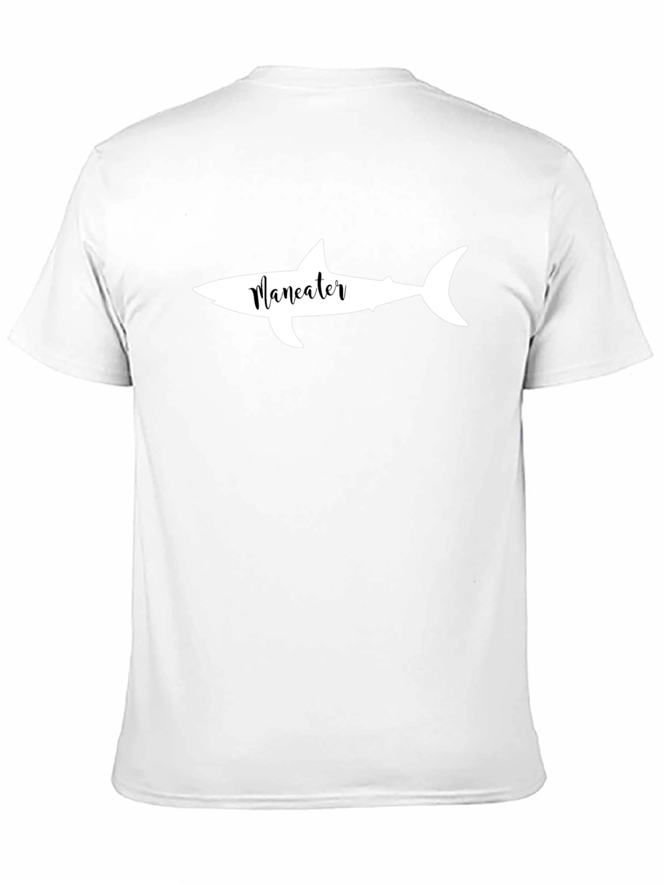 Black Maneater Shark Graphic T-Shirt view 11