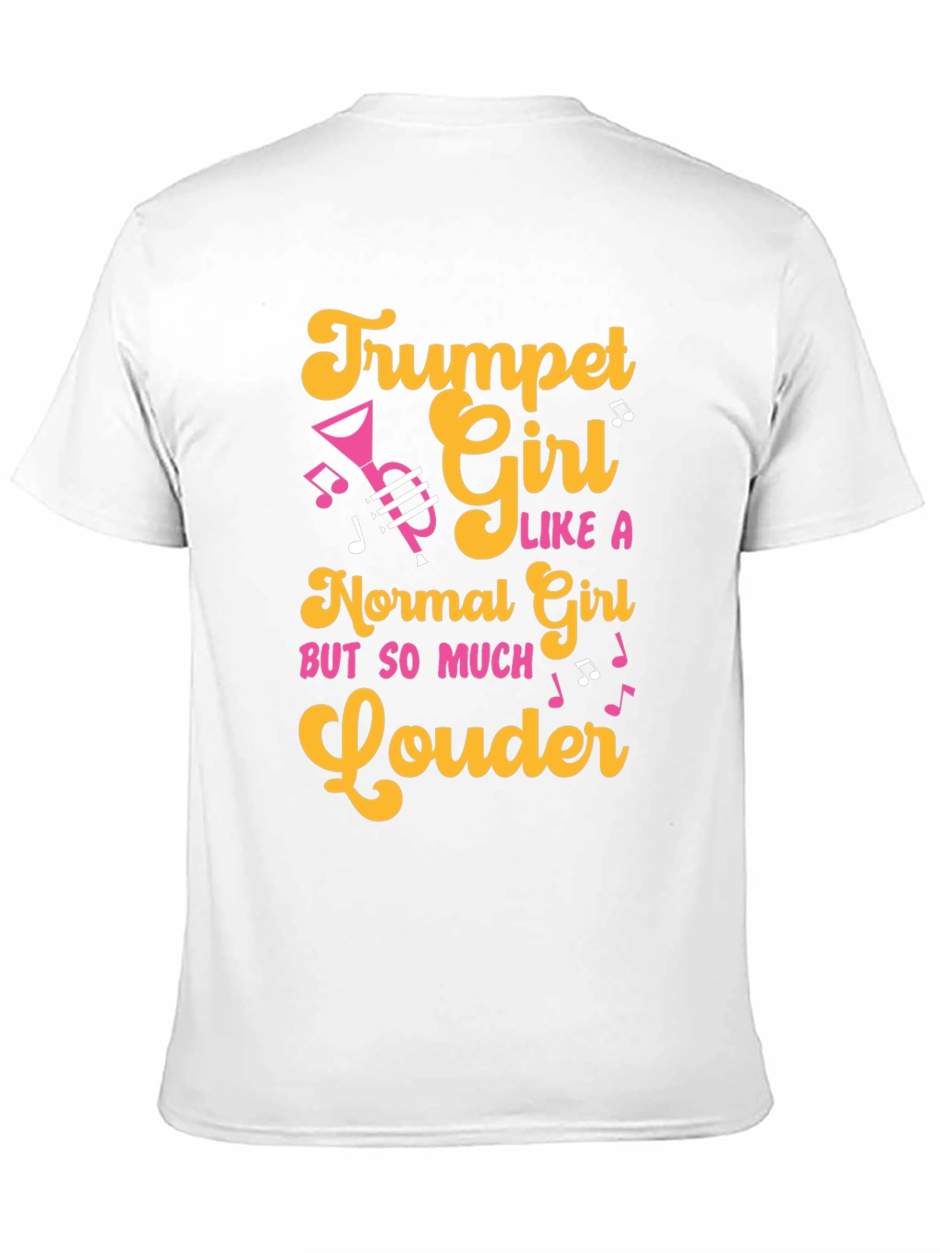Black Trumpet Girl T-Shirt - Musician Apparel view 11