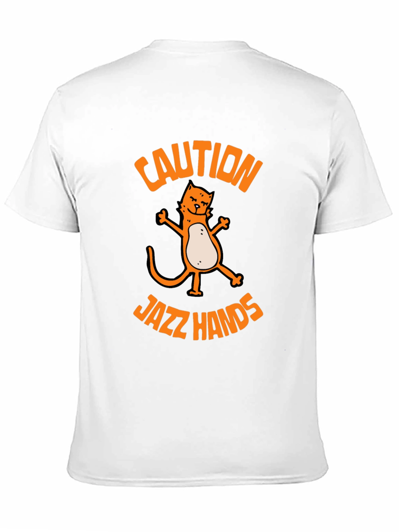 Black Caution Jazz Hands Cat Graphic Tee - Black view 11