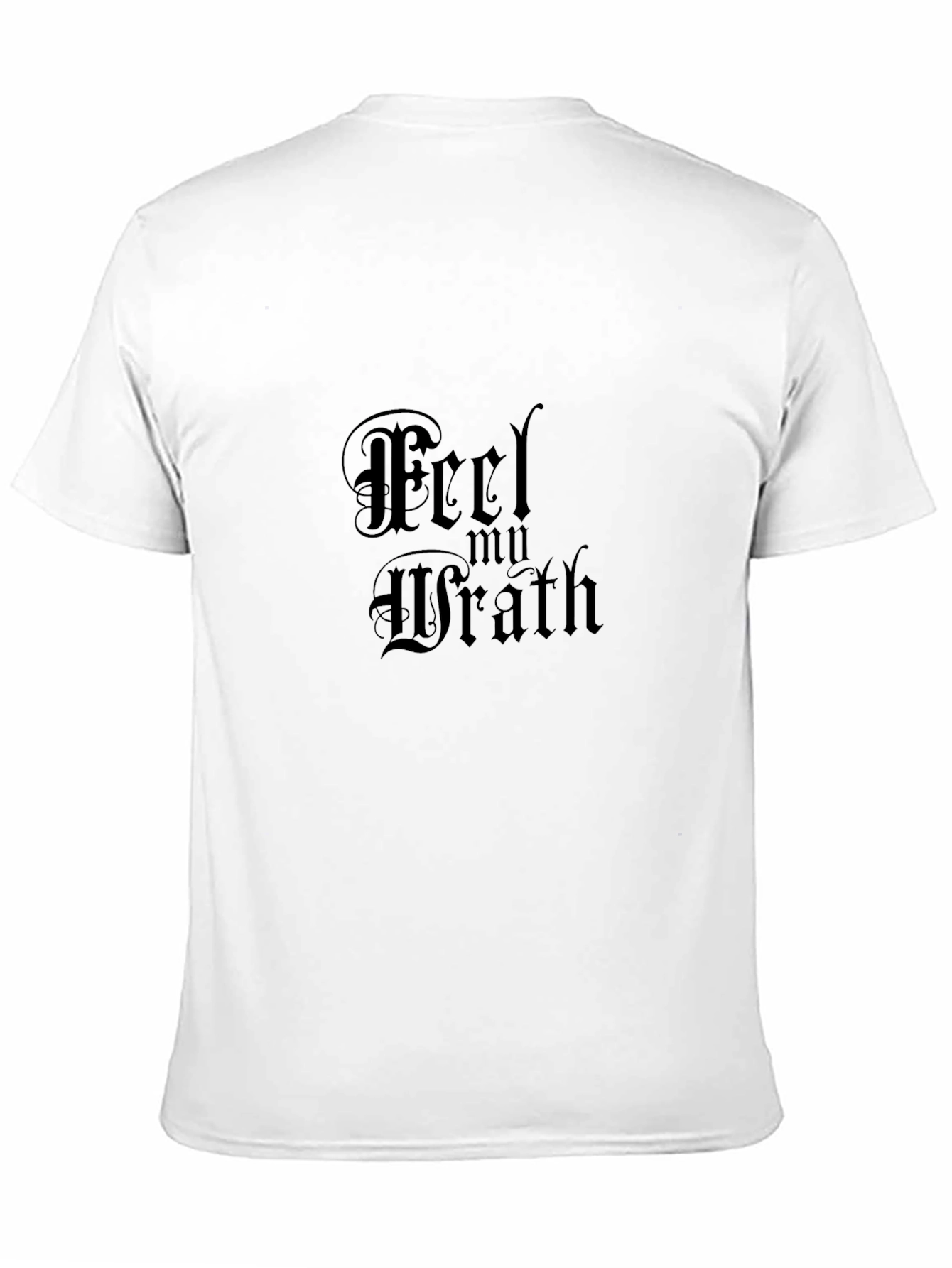Black Feel My Wrath Black Graphic Tee Shirt view 11