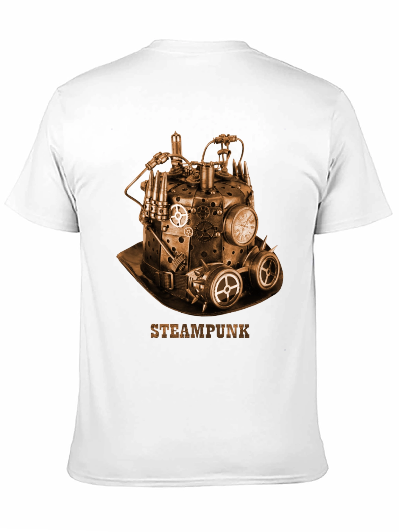 Black Steampunk Hat Graphic T-Shirt - Unique Design view 11