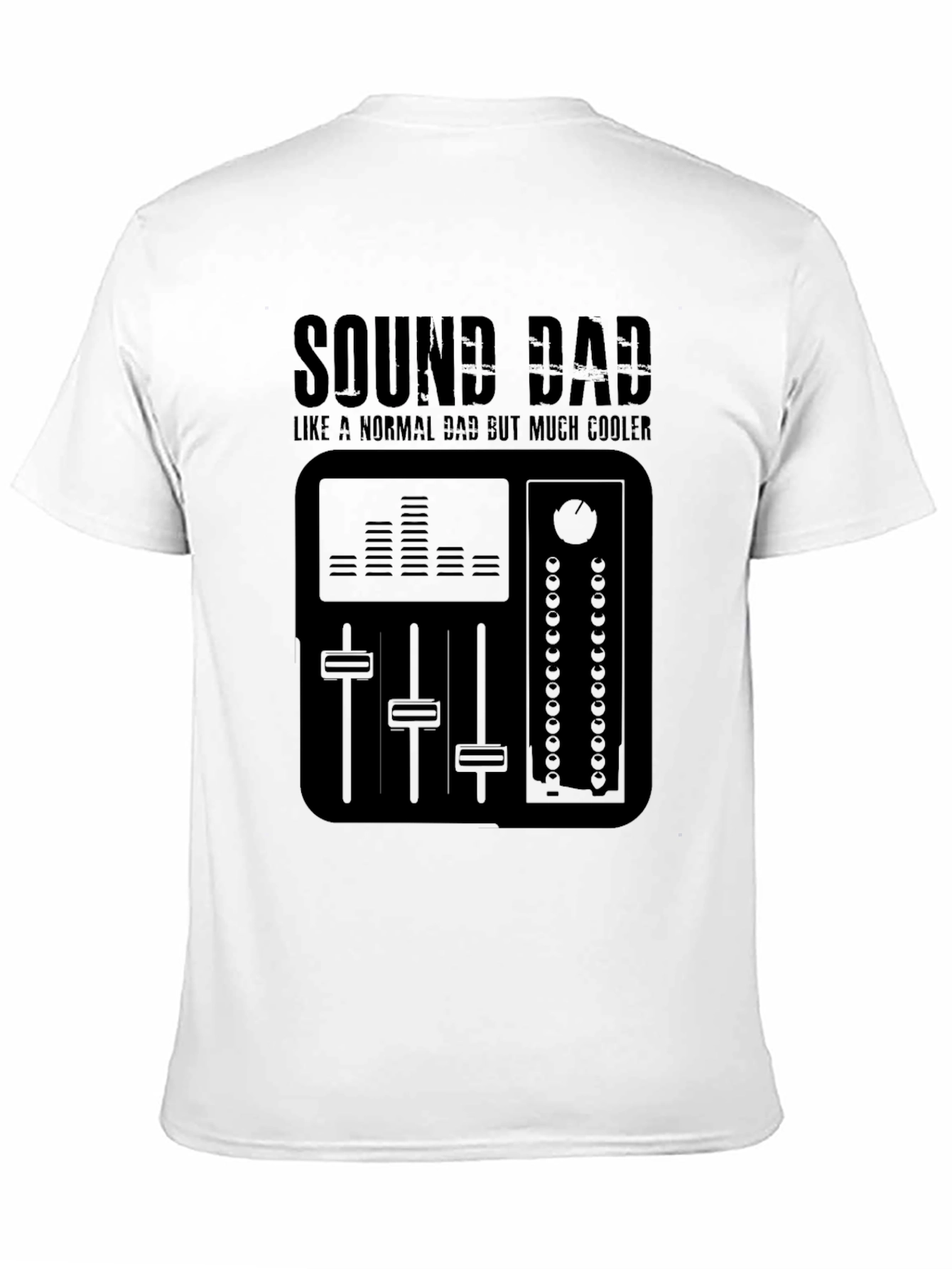 Black Sound Dad T-Shirt - Cool Dad Mixer Tee view 11