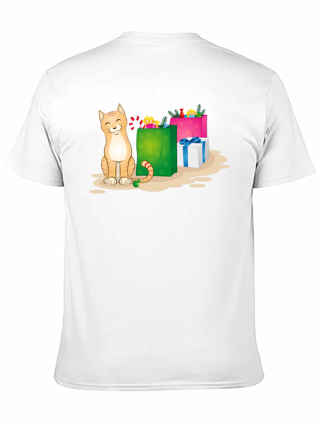 Black Cat Christmas Gift T-Shirt view 11