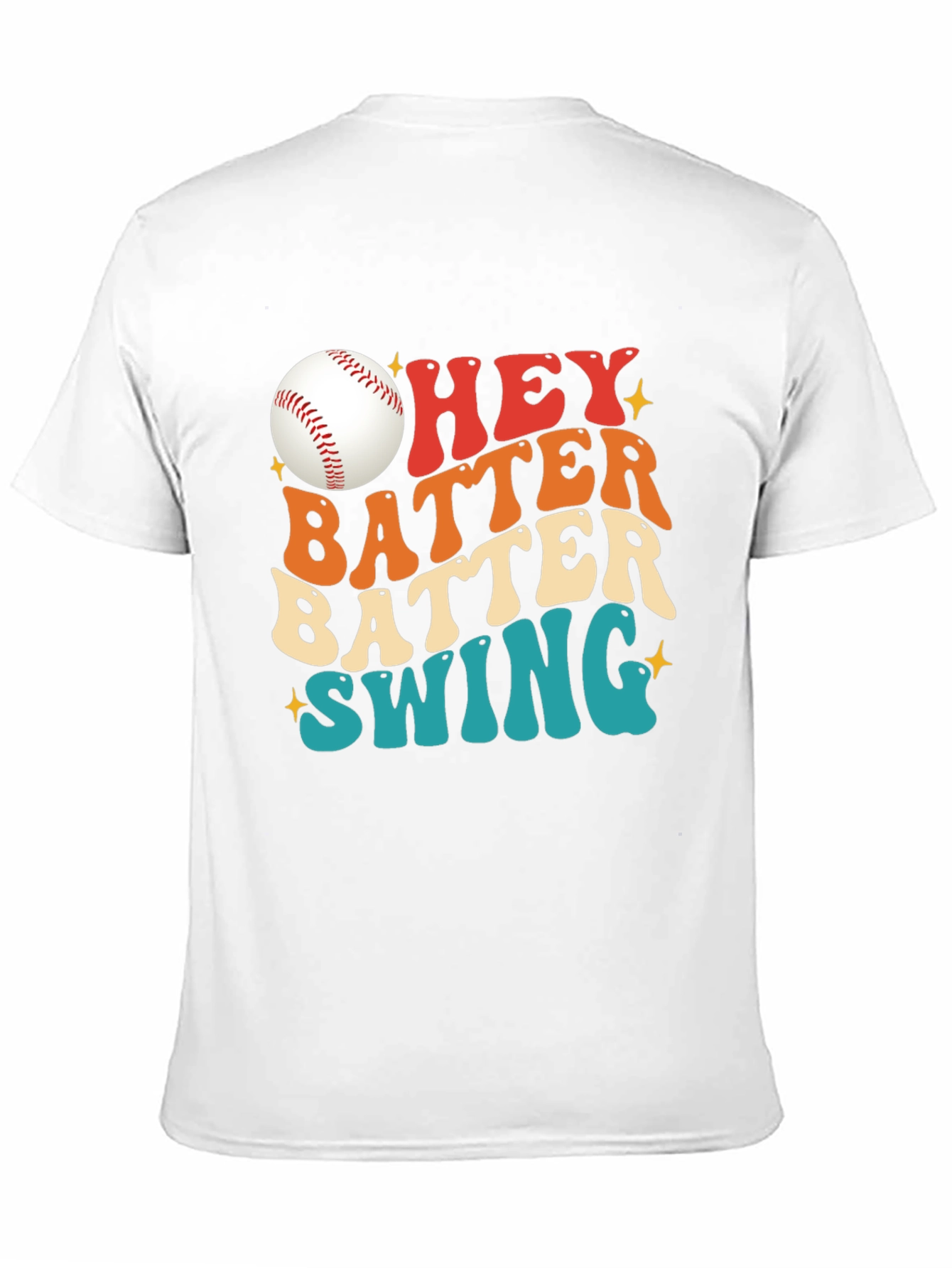 Black Hey Batter Batter Swing Baseball T-Shirt view 11