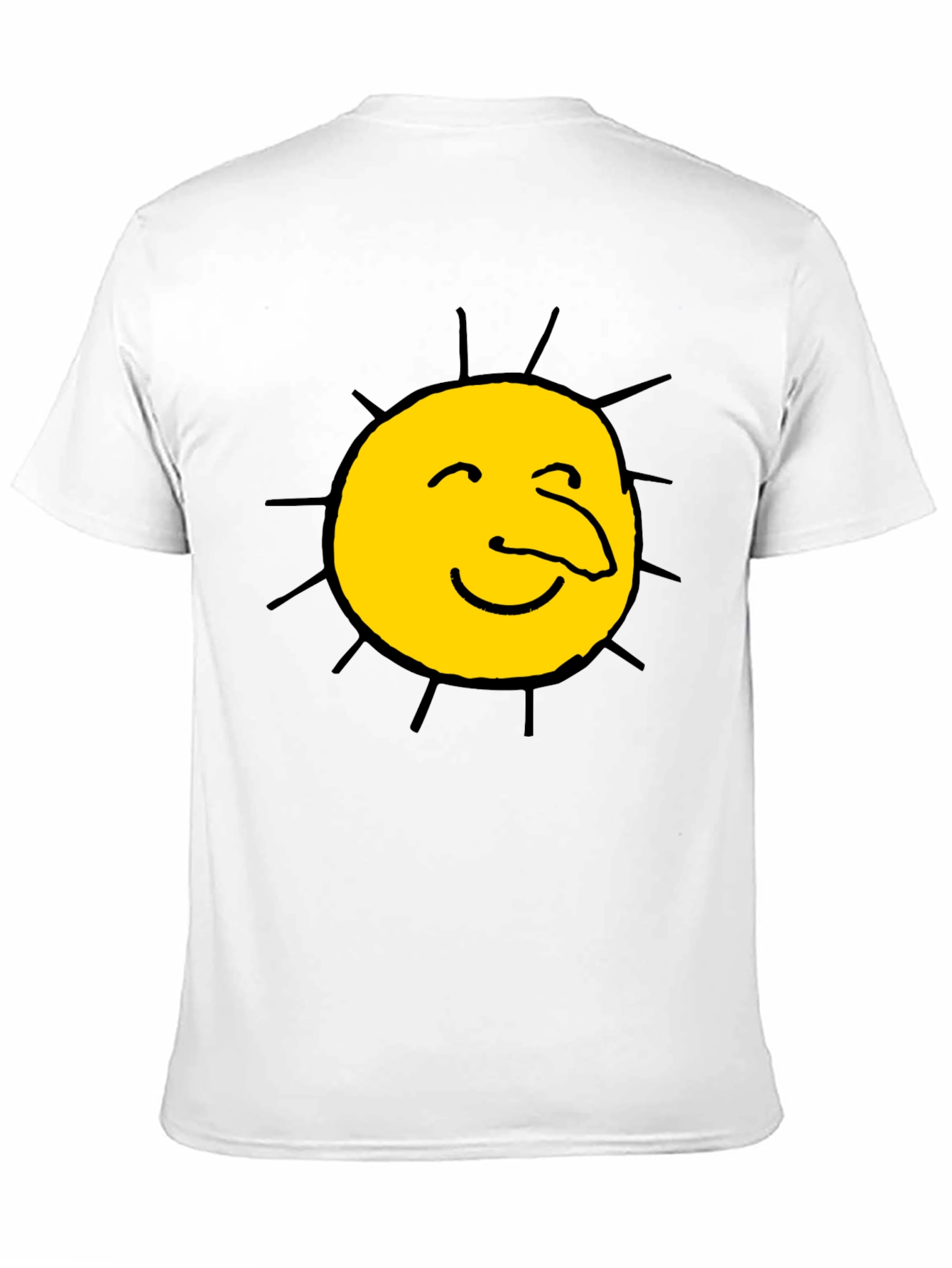 Black Funny Sun Face Graphic Black T-Shirt view 11