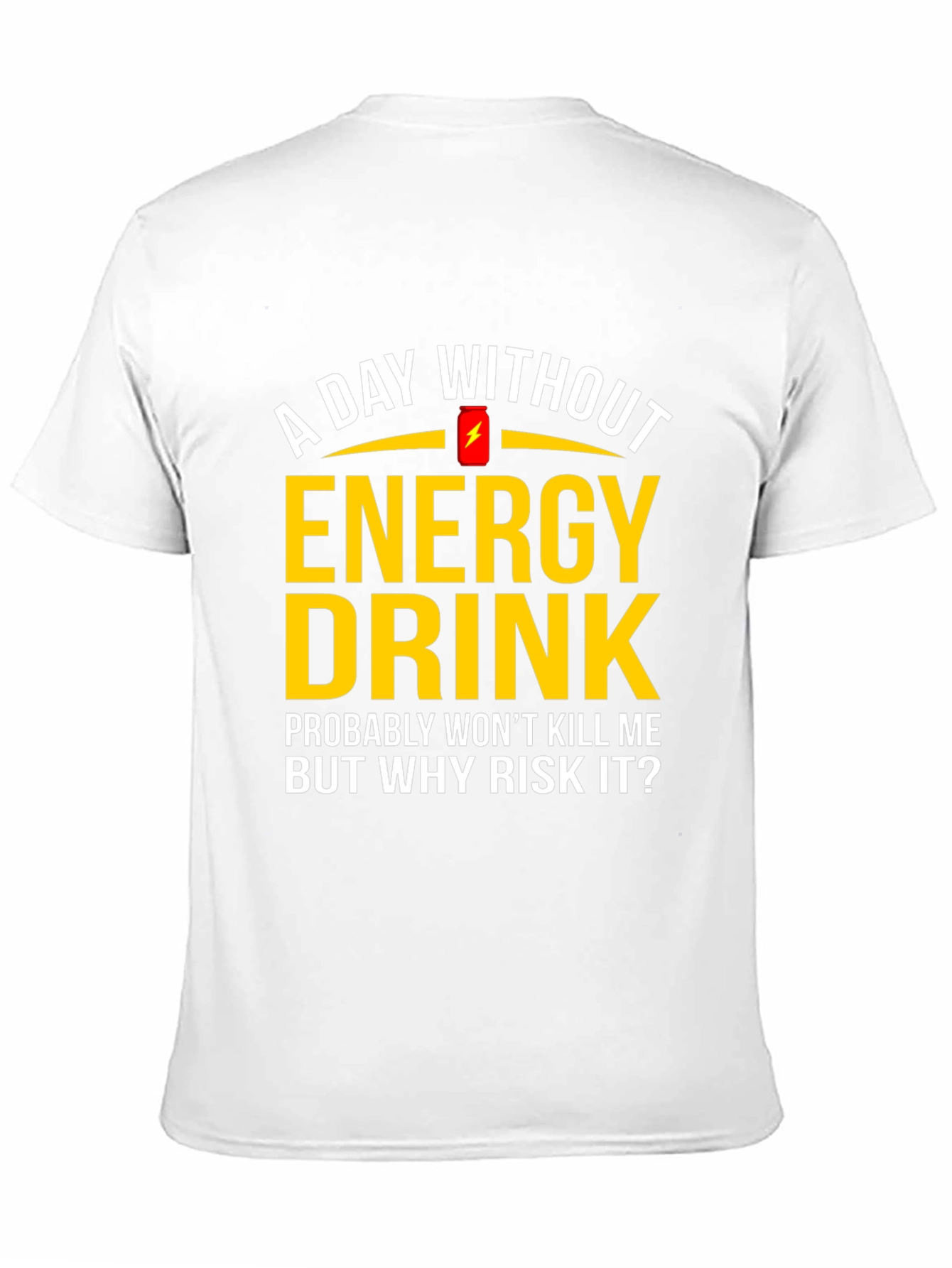 Black Funny Energy Drink T-Shirt - Why Risk It? view 11