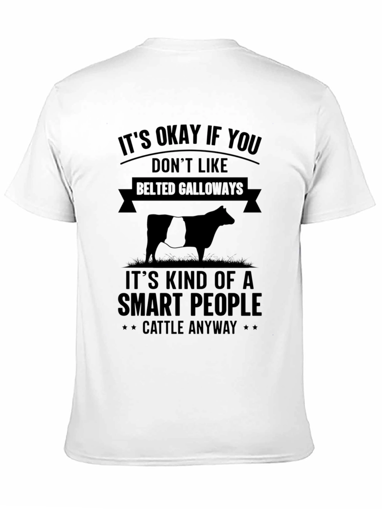 Black Belted Galloway Cattle T-Shirt - Smart People view 11