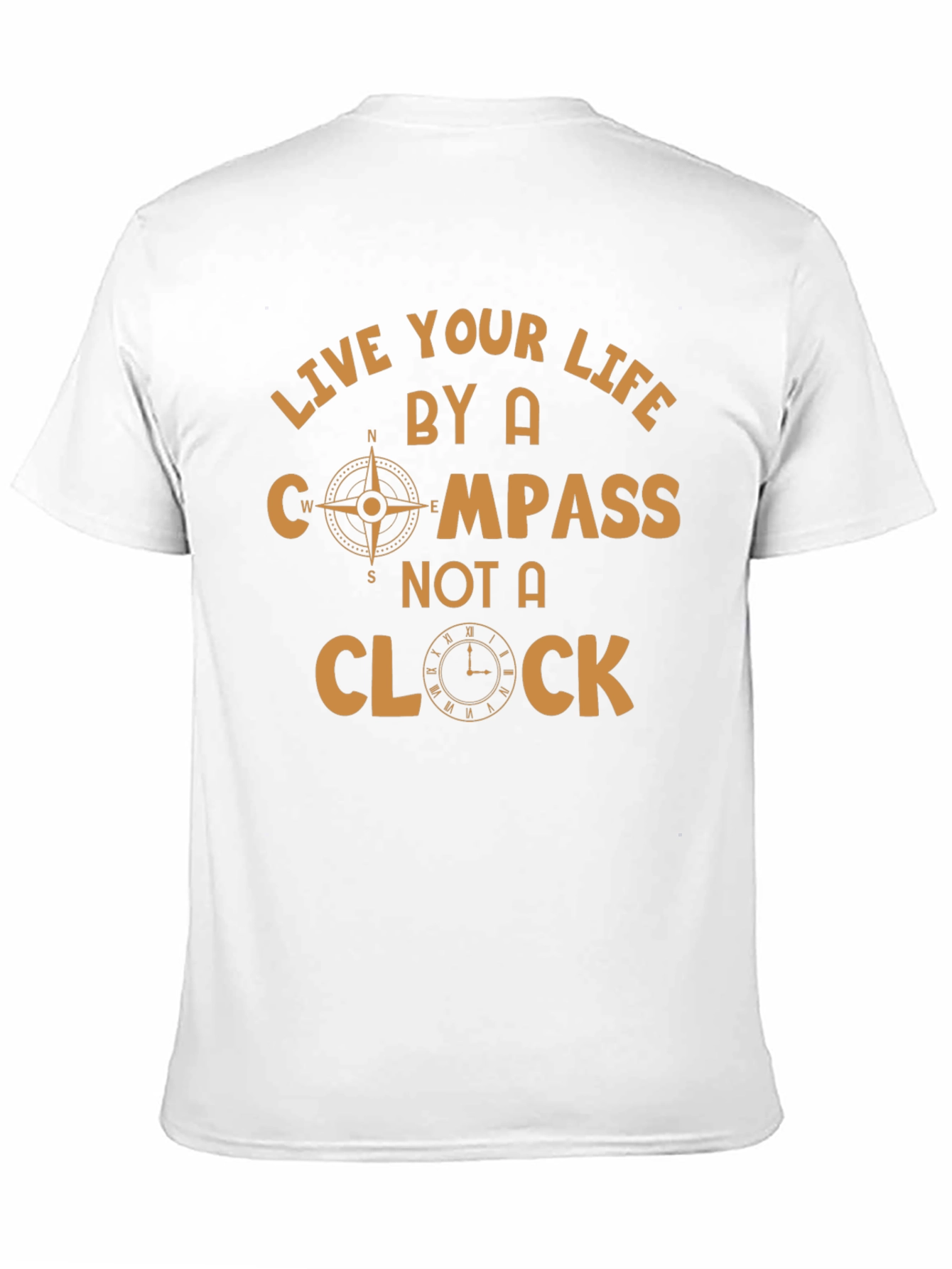 Black Compass and Clock Graphic T-Shirt view 11