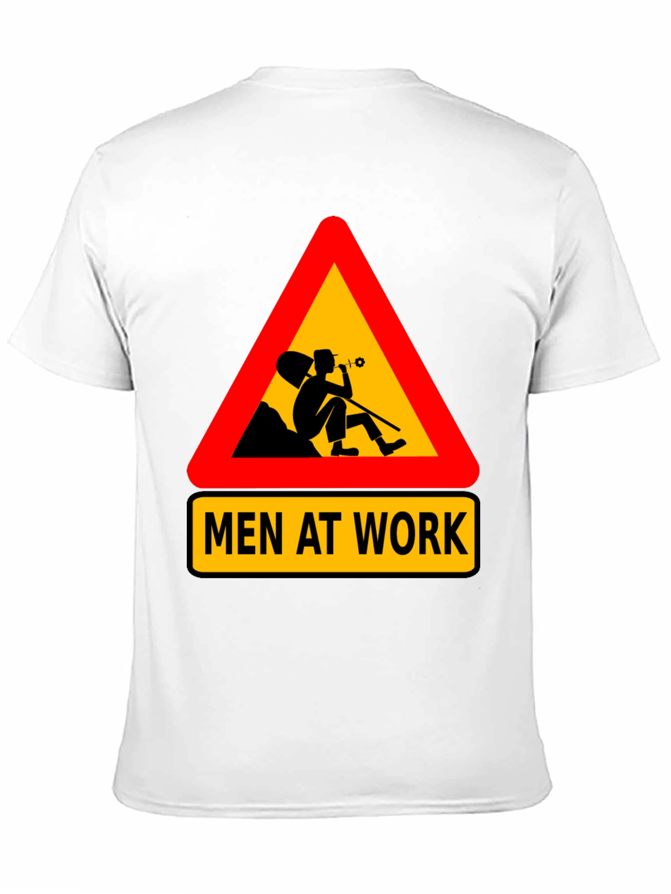 Black Men at Work Graphic Tee - Funny Black T-Shirt view 11