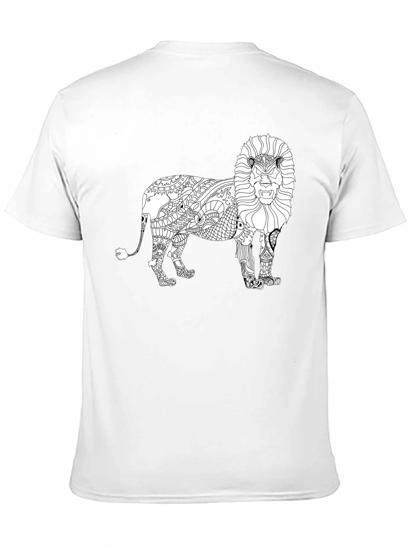 Black Lion Graphic Print Crew Neck T-Shirt view 11