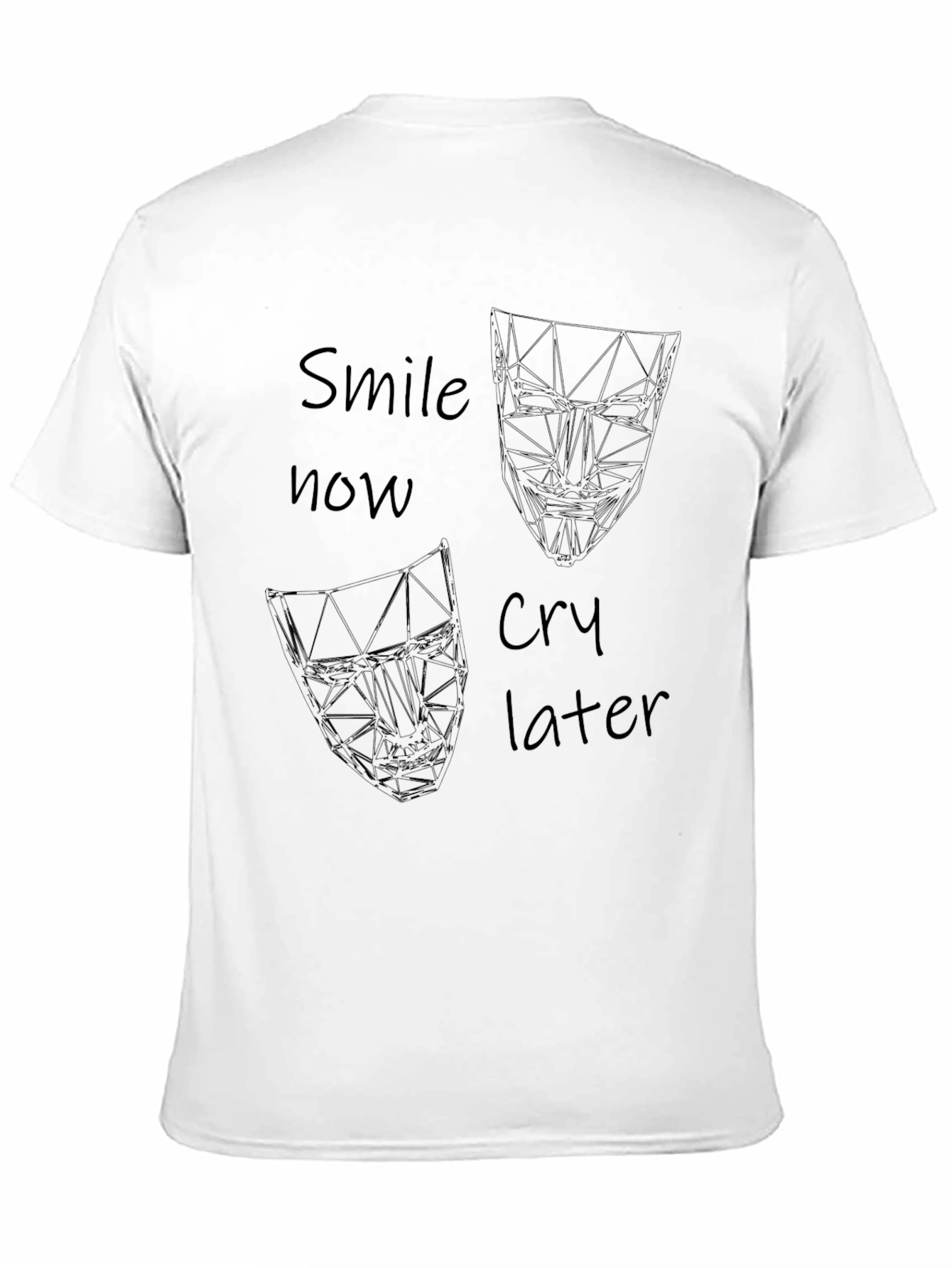 Black Smile Now Cry Later Graphic Black Tee view 11