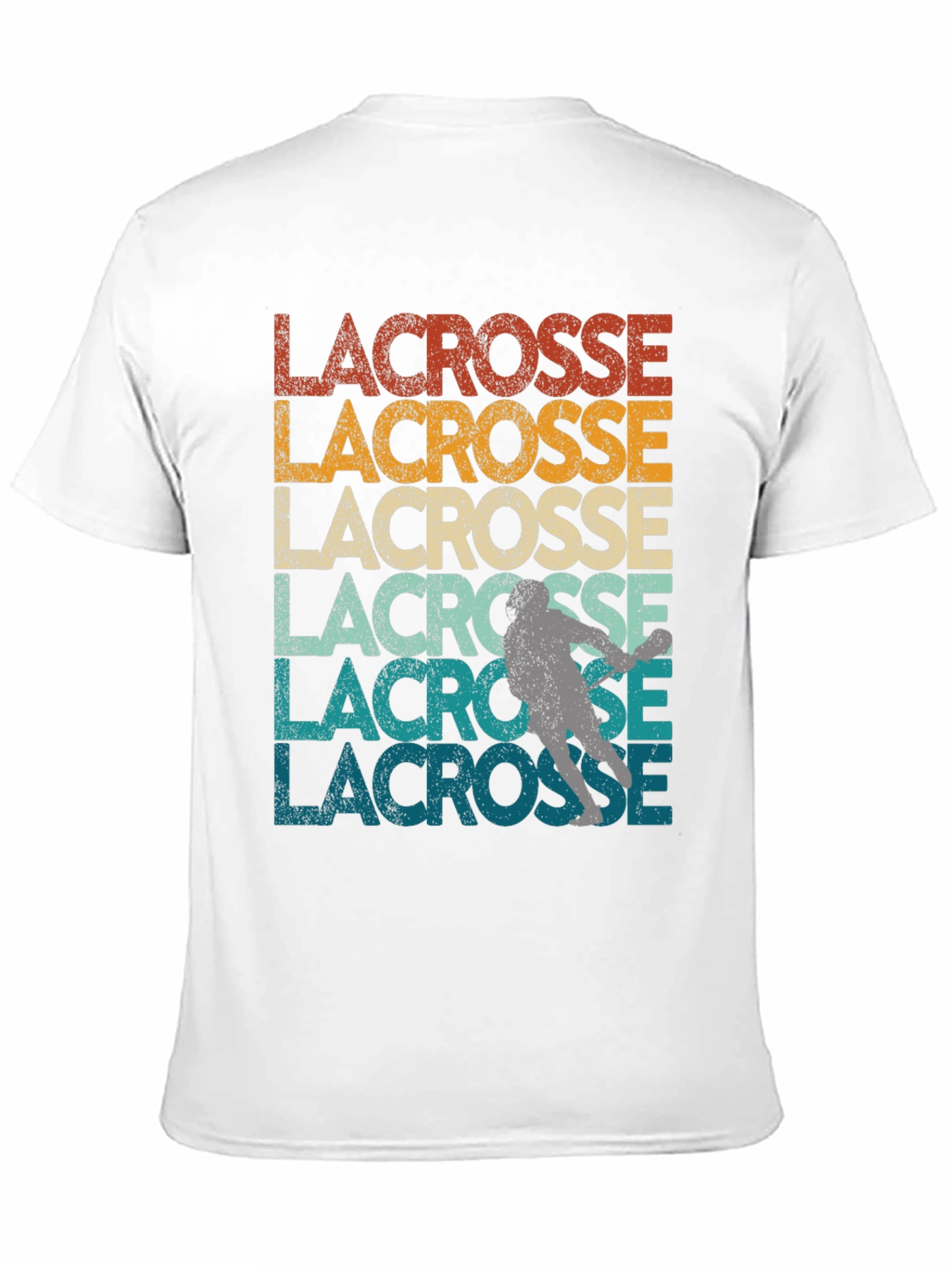 Retro Lacrosse Player Graphic Tee - 11