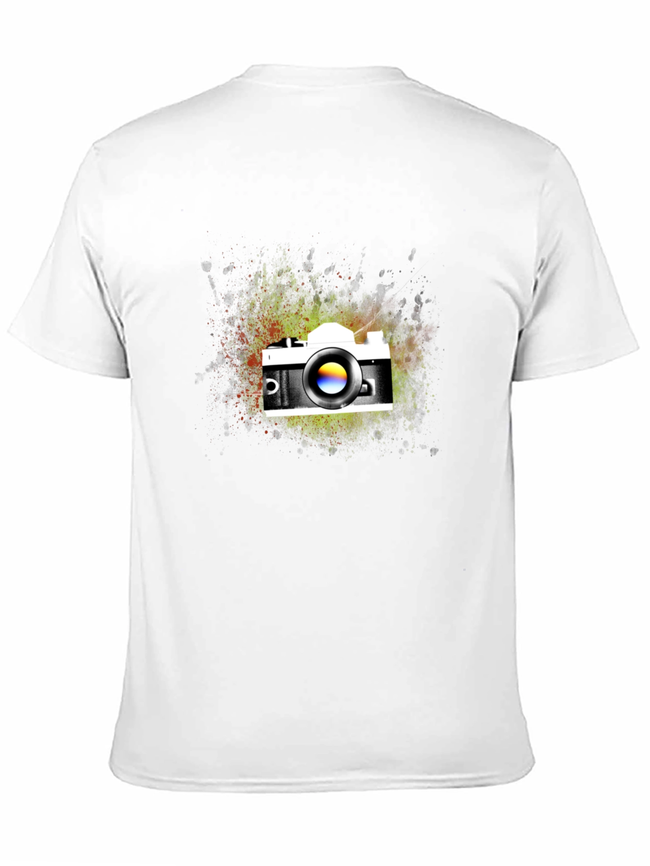 Black Vintage Camera Graphic Tee - Black Cotton Blend T-Shirt view 11