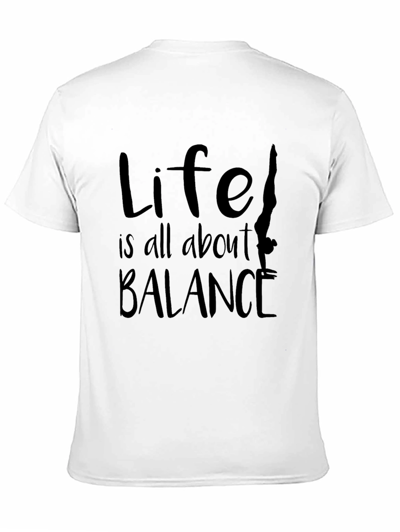 Black Life Balance Graphic Tee - Men's Black T-Shirt view 11