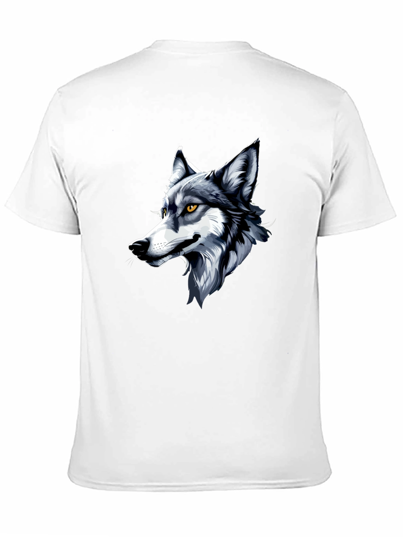 Black Cool Wolf Graphic Tee - Black Cotton Shirt view 11