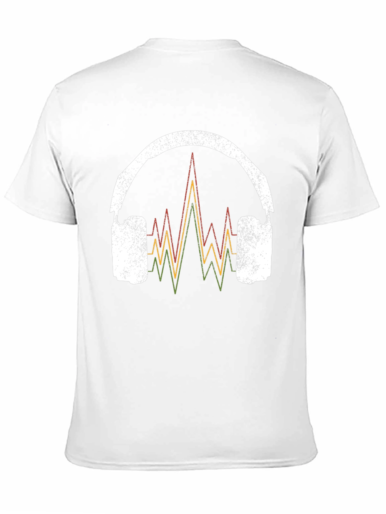 Black Retro Rasta Headphones Graphic Tee view 11