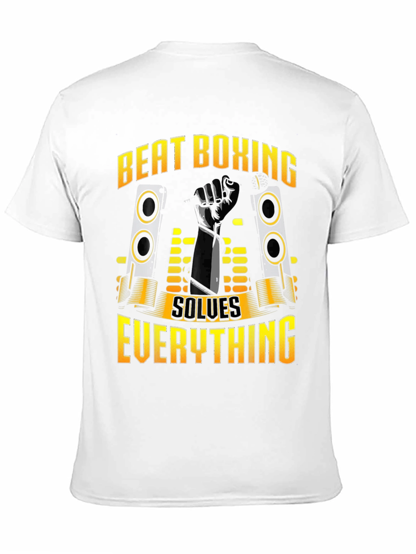 Black Beat Boxing Solves Everything Black T-Shirt view 11