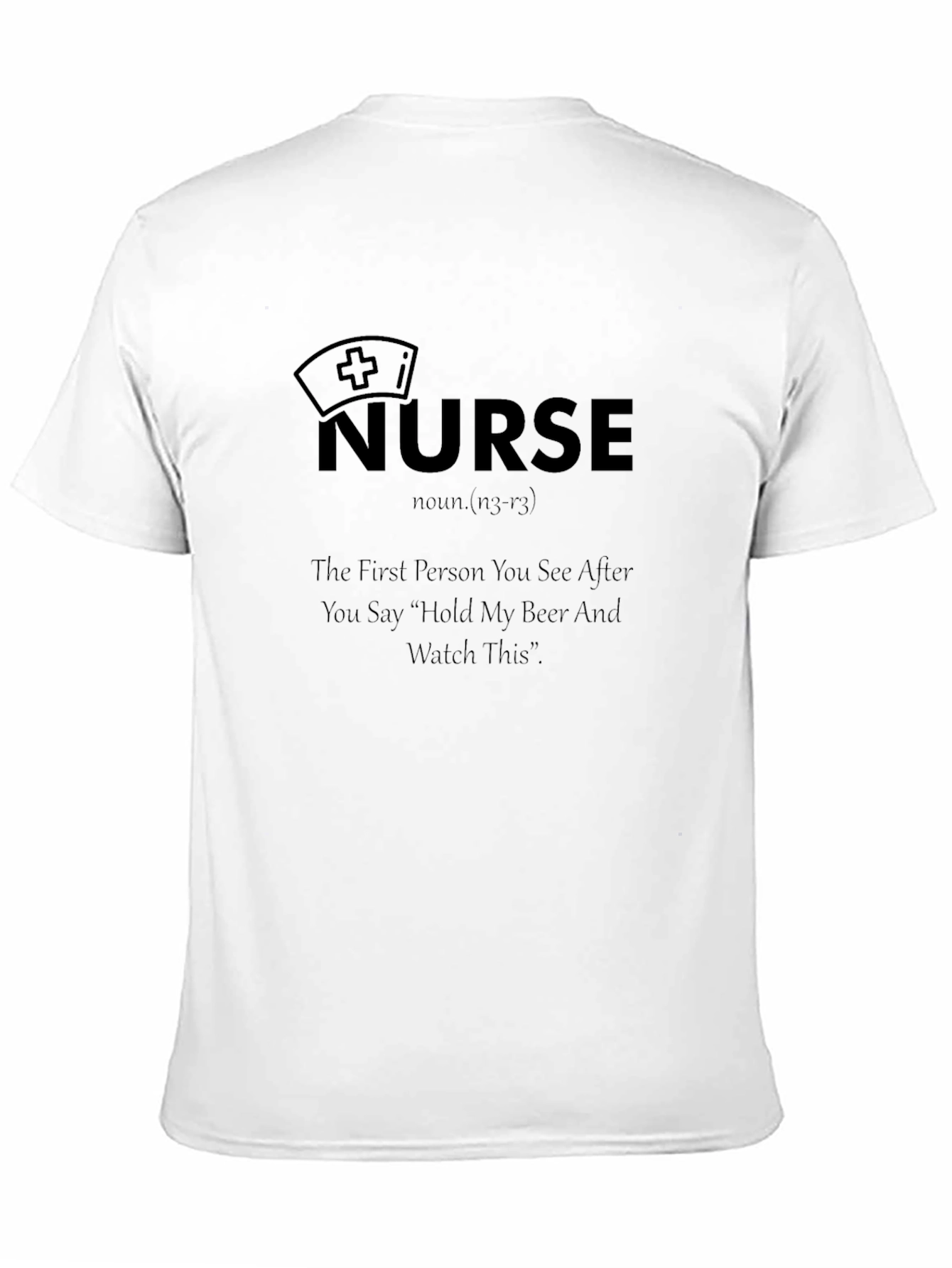 Black Nurse Definition Graphic T-Shirt - Funny Medical Gift view 11