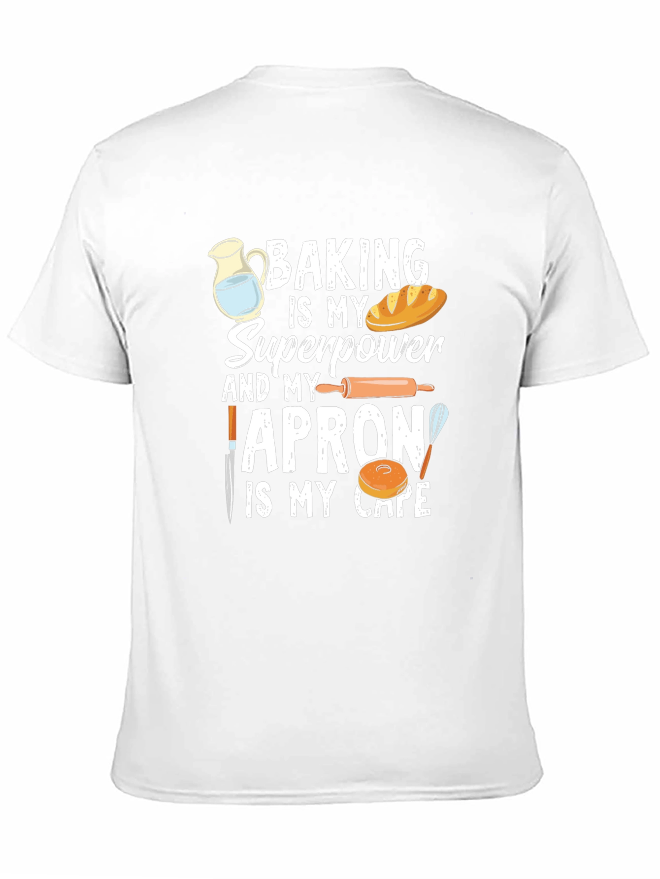 Black Baking Superpower T-Shirt, Funny Baker Tee view 11