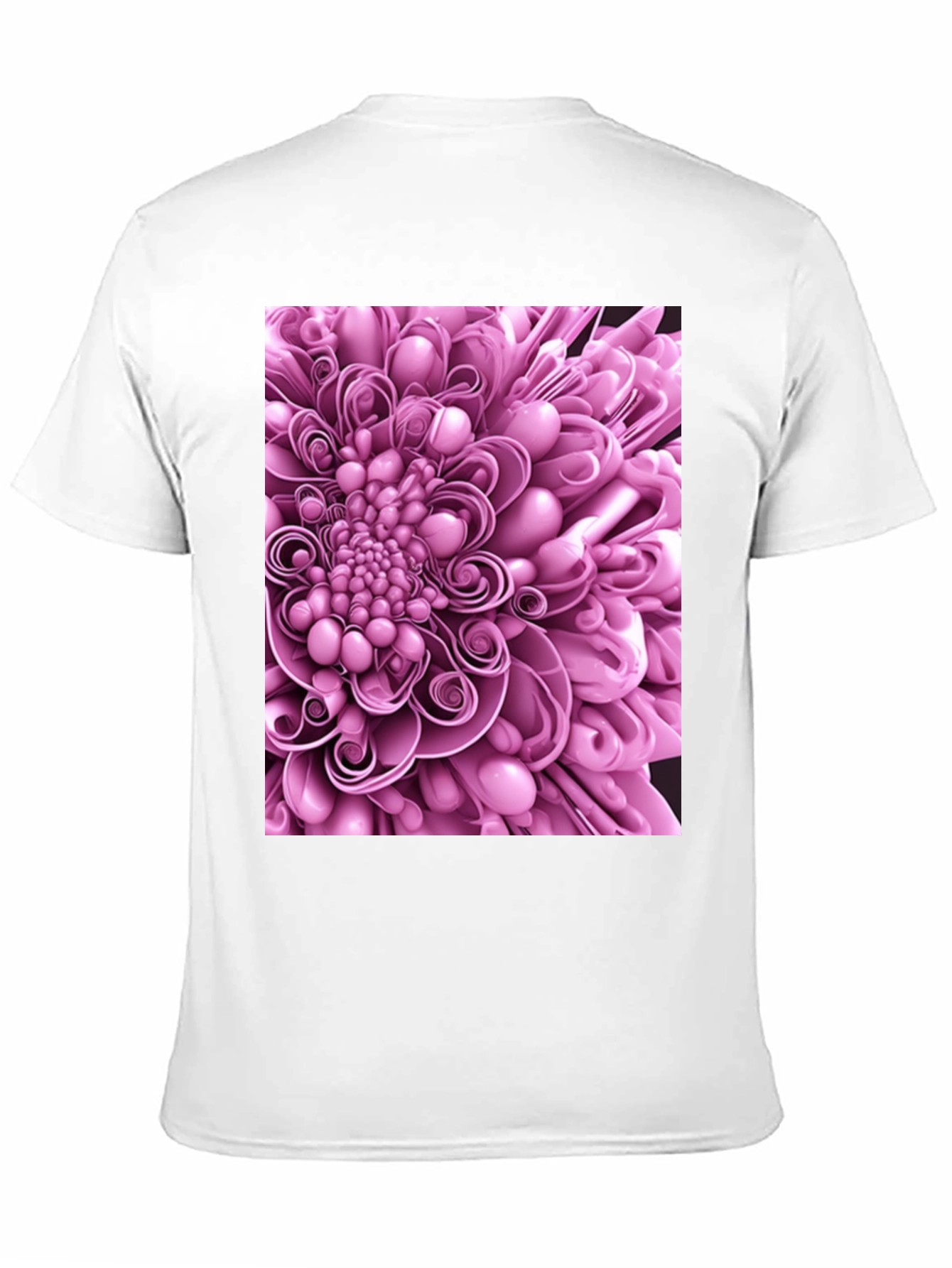 Black Abstract Flower Graphic Print Black T-Shirt view 11